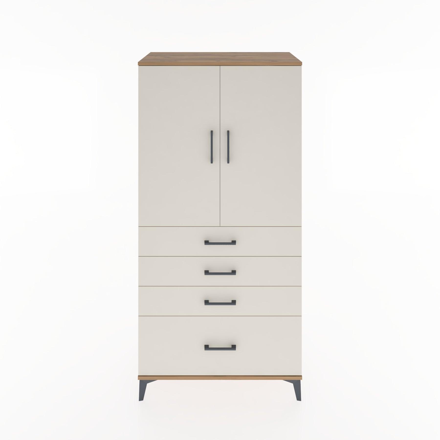 Woodntry Modular Cabinet Pine 88x44x170 cm with Doors and Drawers KC13-3