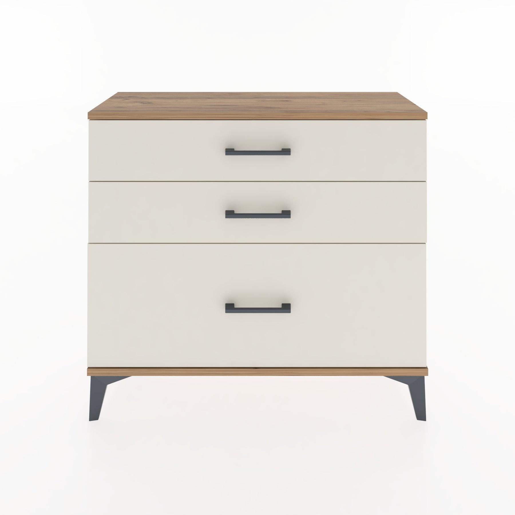 Woodntry Modüler Şifonyer Üç Çekmeceli V3 88x30x68 cm Çam - Woodntry