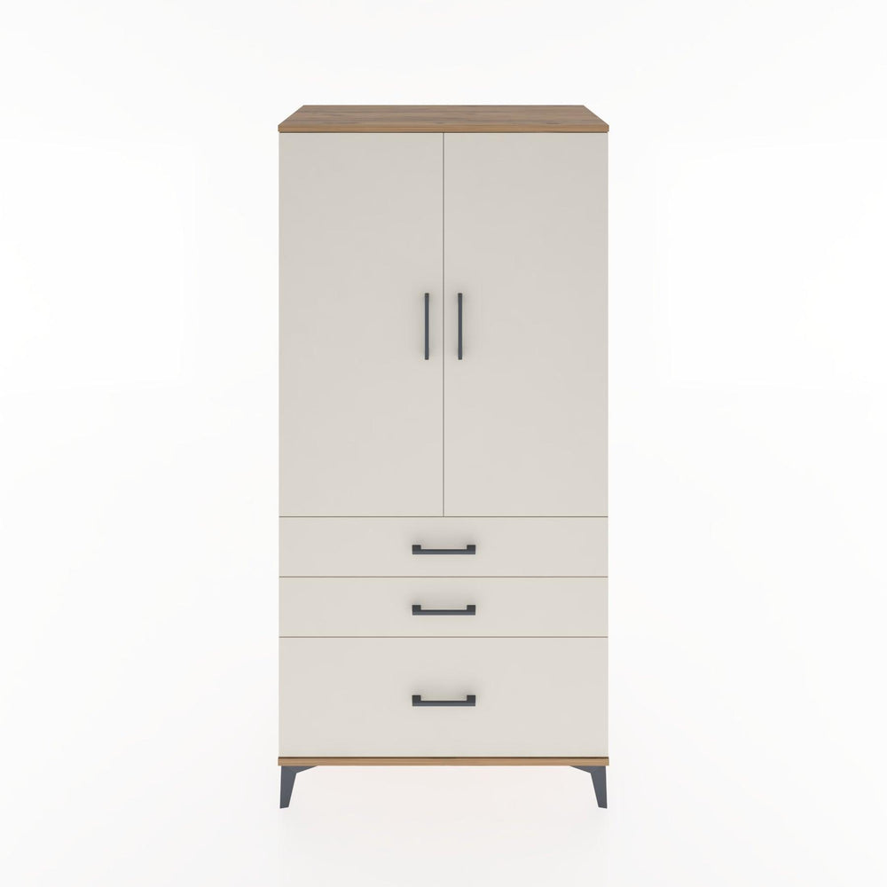 Woodntry Modüler Dolap Çam 88x44x170 cm Kapaklı ve Çekmeceli KC14-3