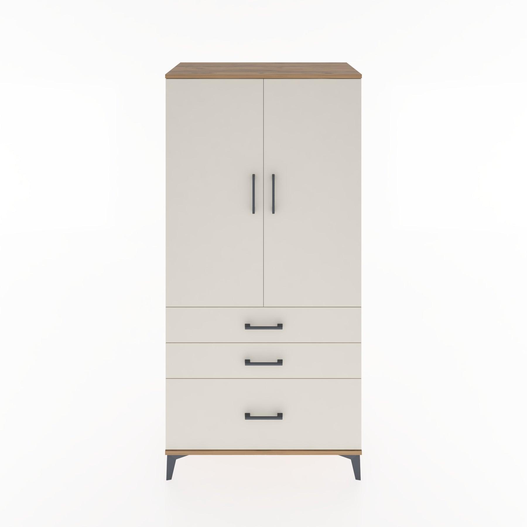 Woodntry Modular Cabinet Pine 88x44x170 cm with Doors and Drawers KC14-3