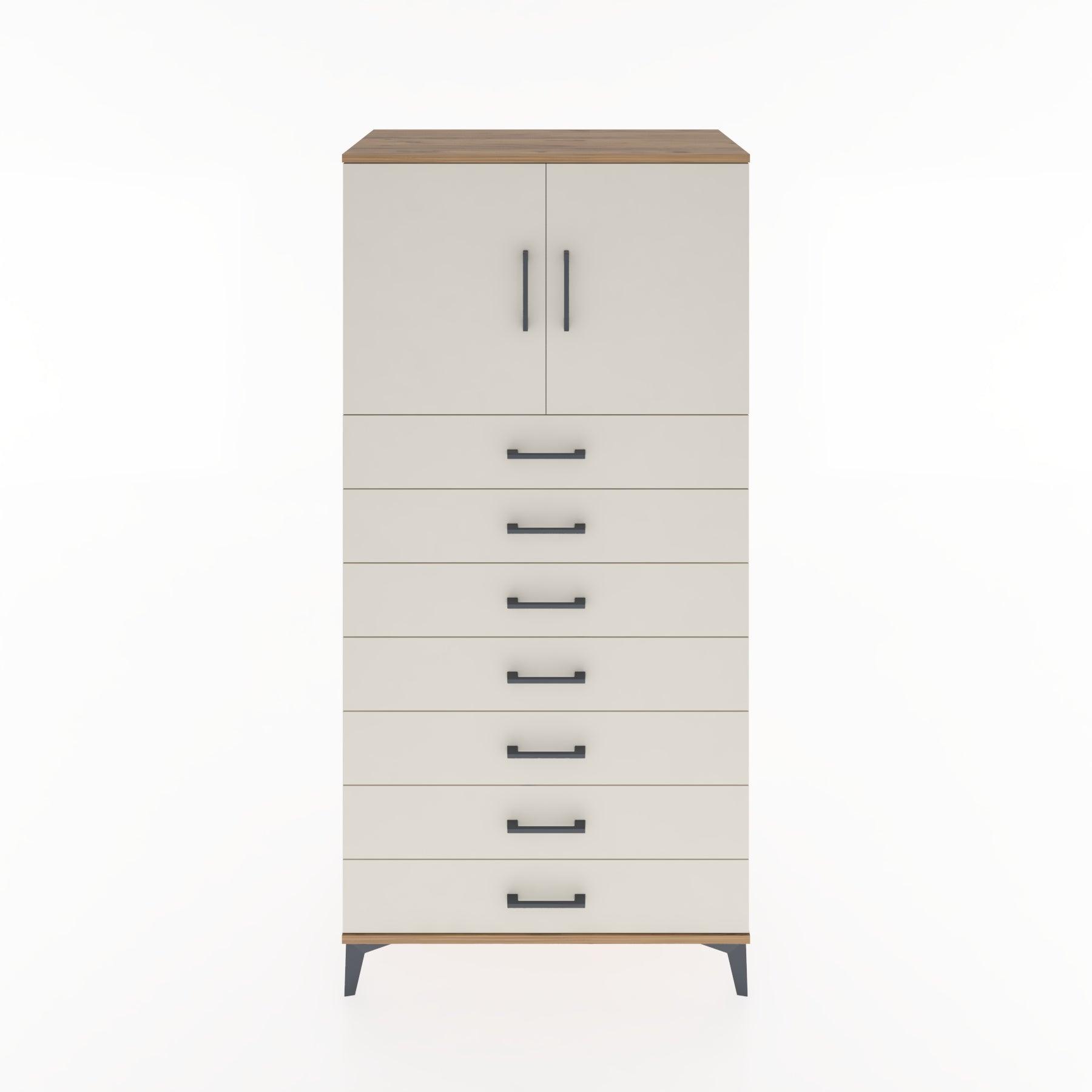 Woodntry Modular Cabinet Pine 88x44x170 cm with Doors and Drawers KC2-3