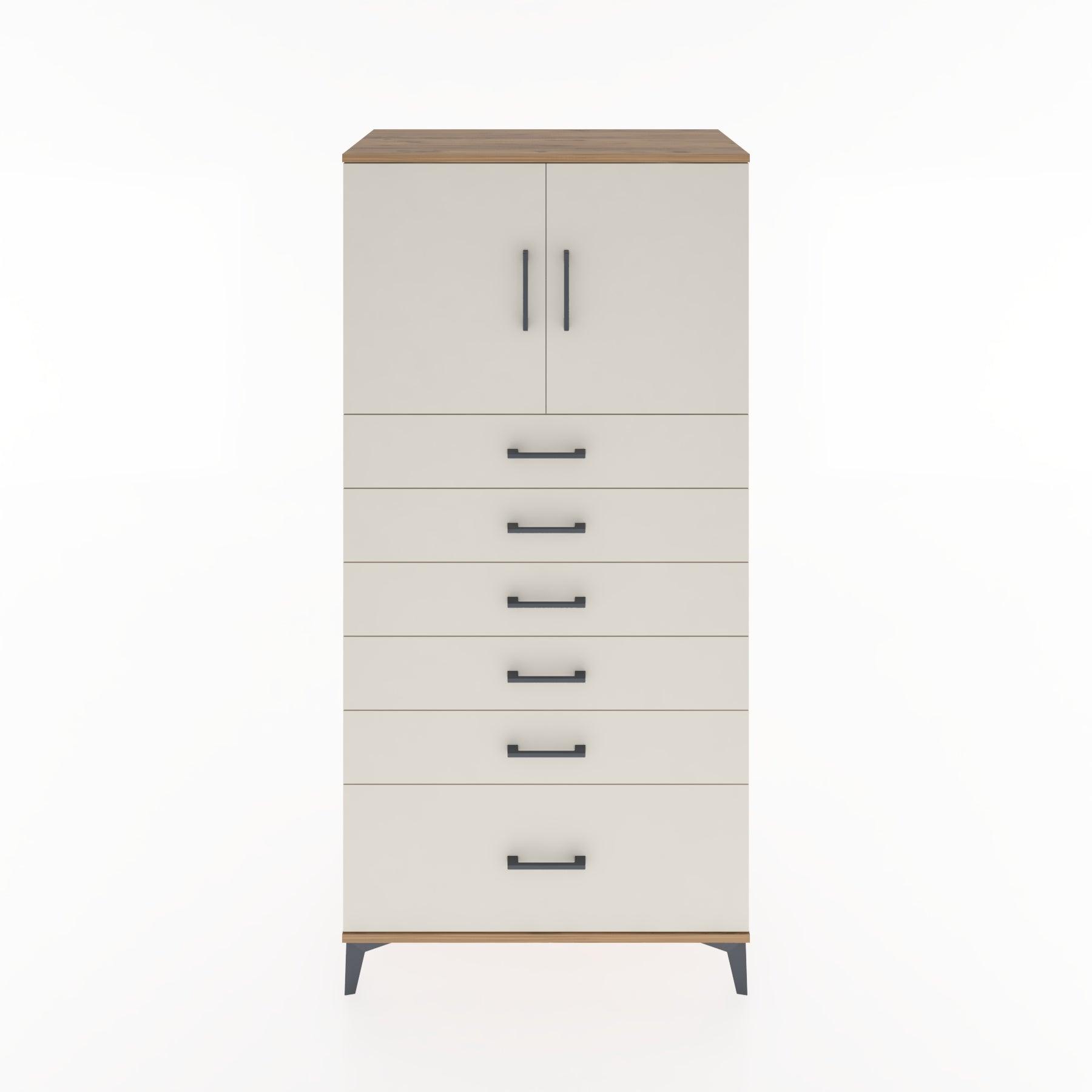 Woodntry Modular Cabinet Pine 88x44x170 cm with Doors and Drawers KC11-3