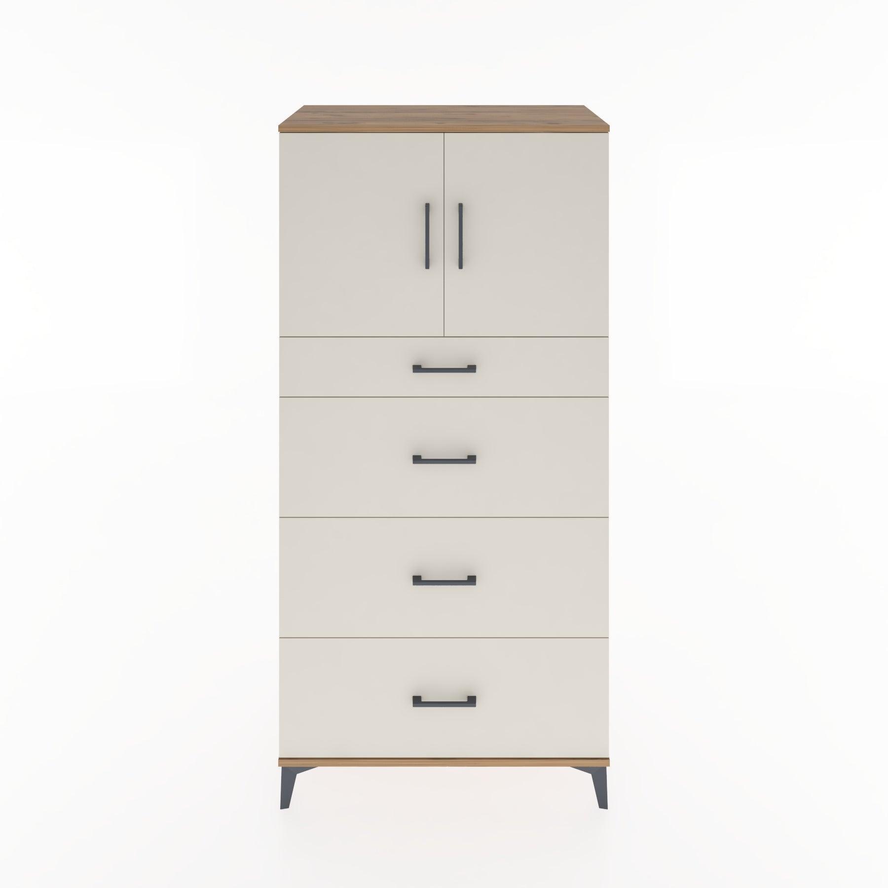 Woodntry Modular Cabinet Pine 88x44x170 cm with Doors and Drawers KC23-3