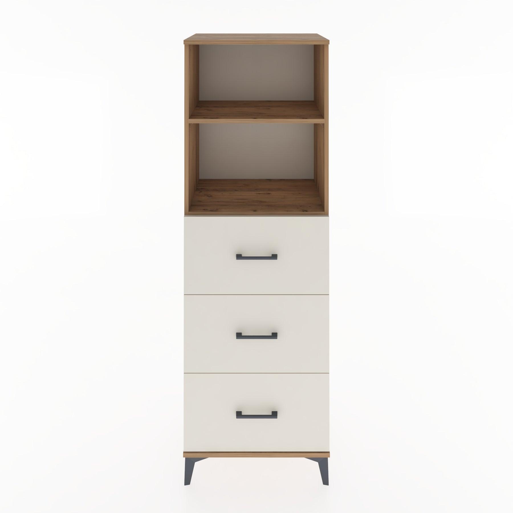 Woodntry Modüler Dolap Çam 60x44x170 cm Çekmeceli ve Raflı CR51-3
