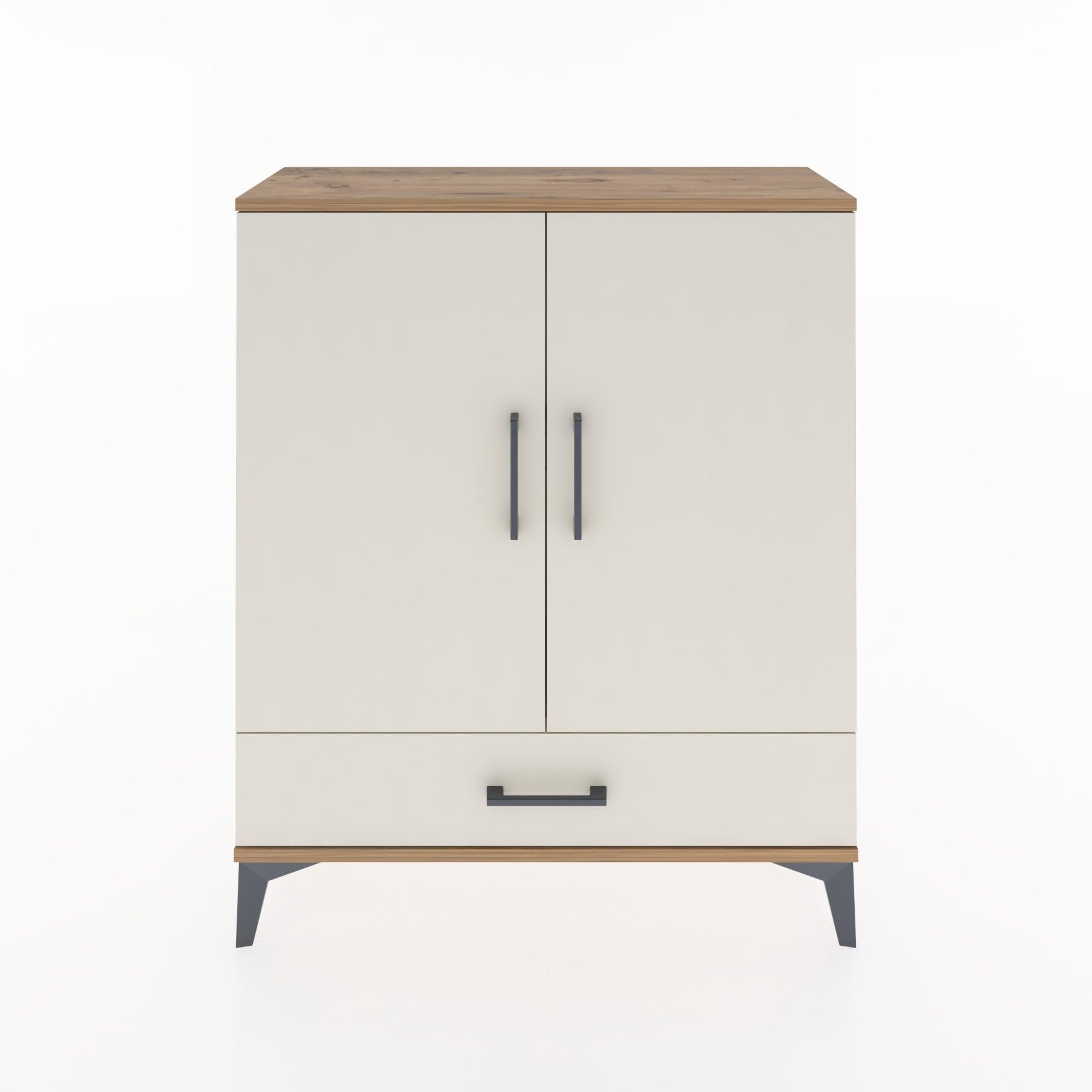 Woodntry Modüler Şifonyer Çam 88x30x94 cm Kapaklı ve Çekmeceli KC2-3