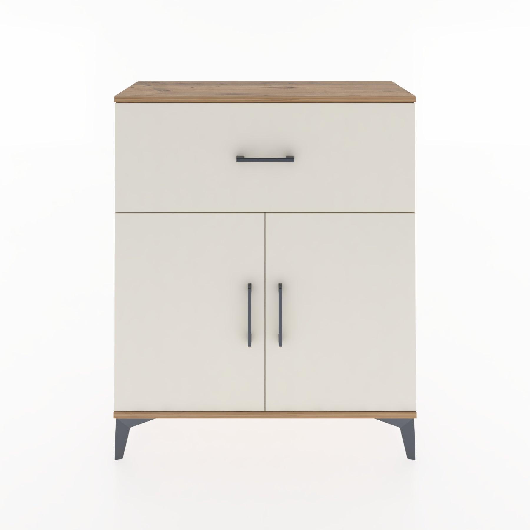 Woodntry Modüler Şifonyer Çam 88x30x94 cm Kapaklı ve Çekmeceli KC9-3