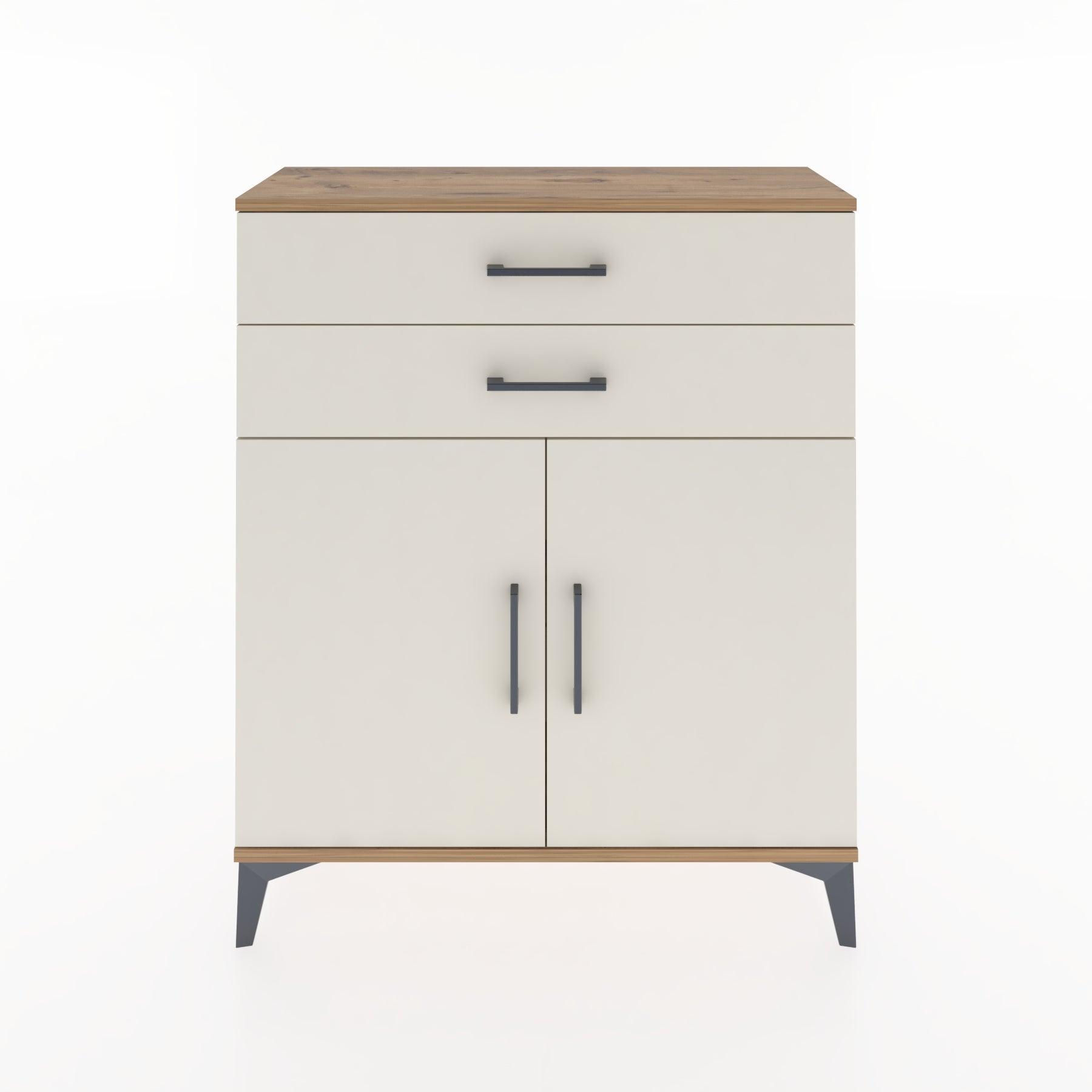 Woodntry Modüler Şifonyer Çam 88x30x94 cm Kapaklı ve Çekmeceli KC3-3