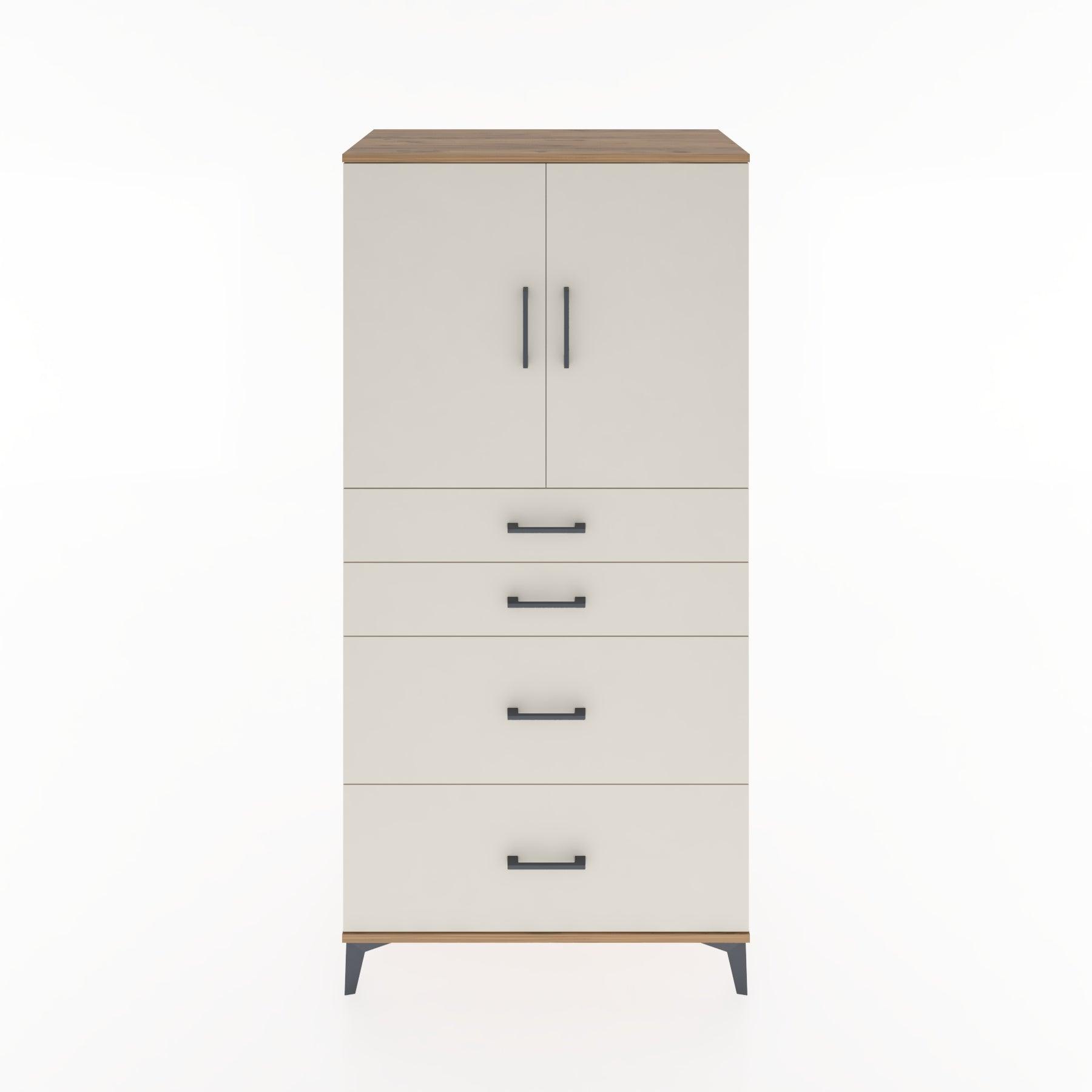 Woodntry Modular Cabinet Pine 88x44x170 cm with Doors and Drawers KC19-3