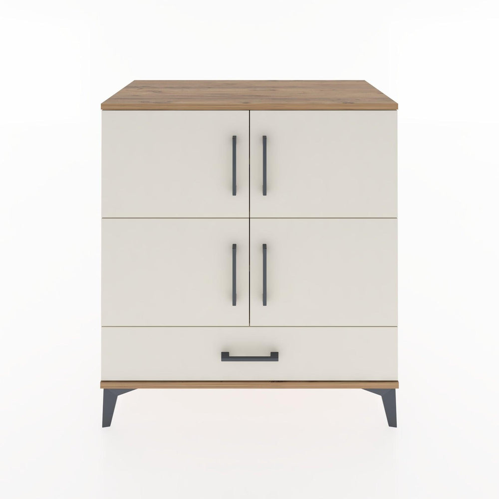 Woodntry Modüler Şifonyer Çam 88x44x84 cm Kapaklı ve Çekmeceli KC91-3