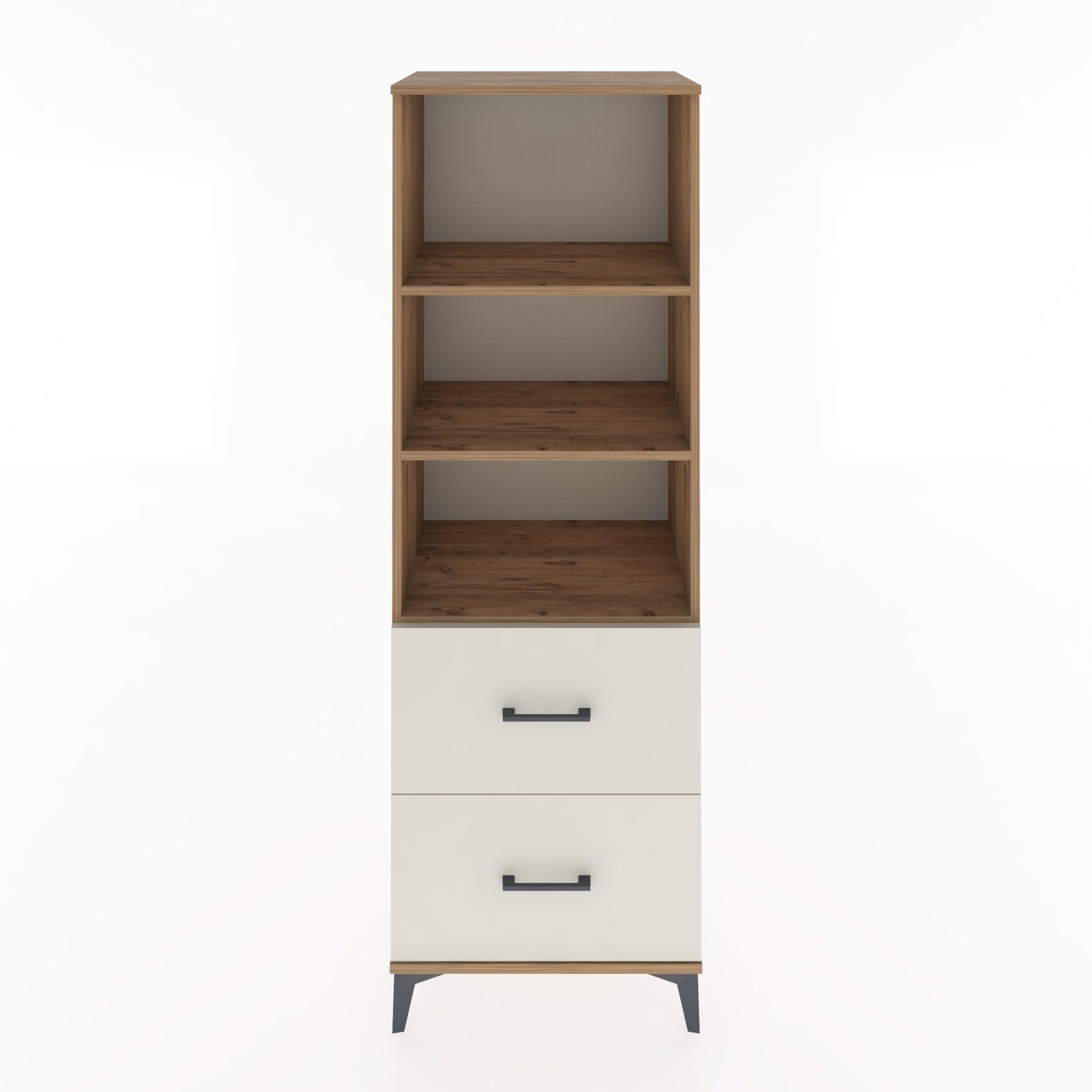 Woodntry Modüler Dolap Çam 60x44x170 cm Çekmeceli ve Raflı CR48-3