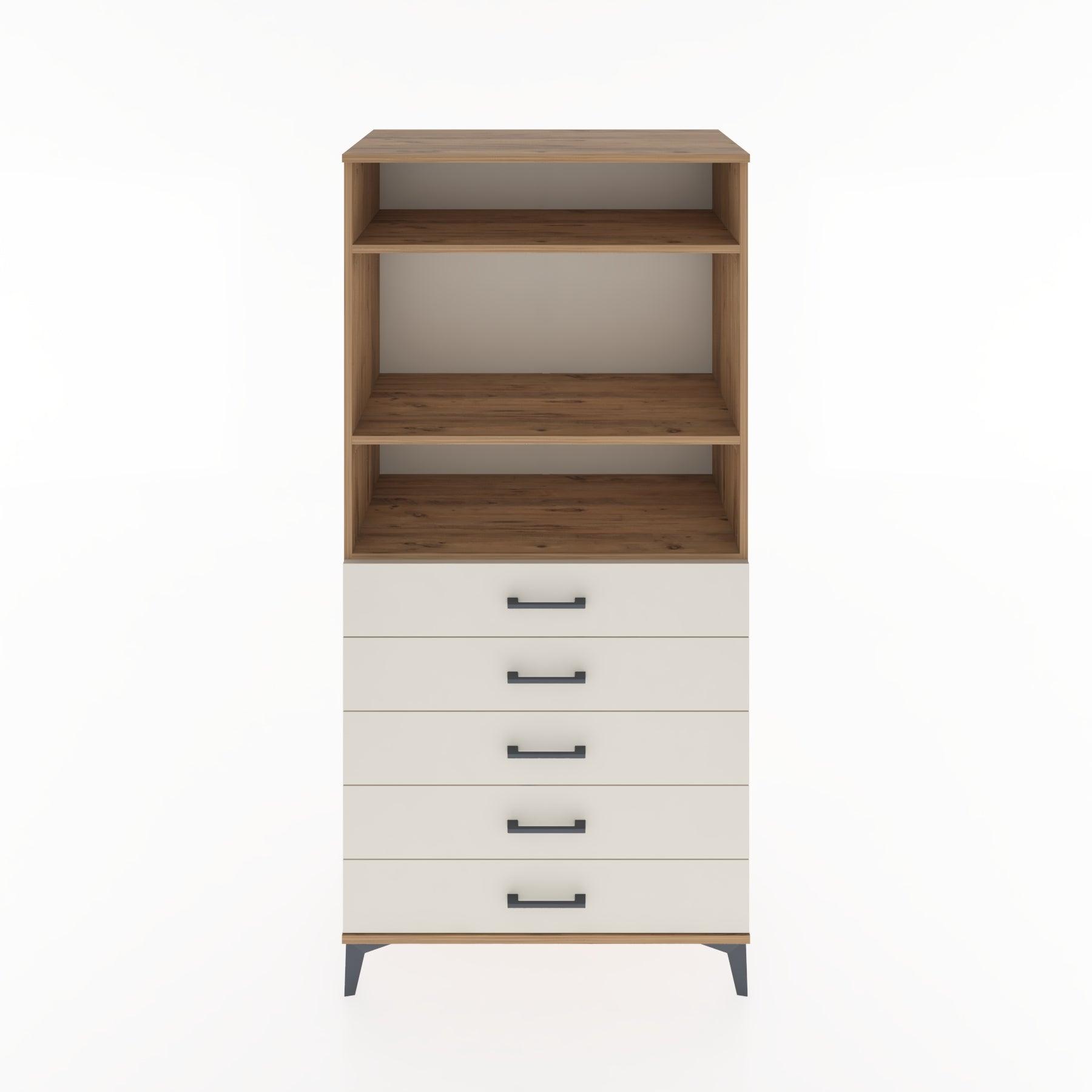 Woodntry Modular Cabinet Pine 88x44x170 cm with Drawers and Shelves CR35-3
