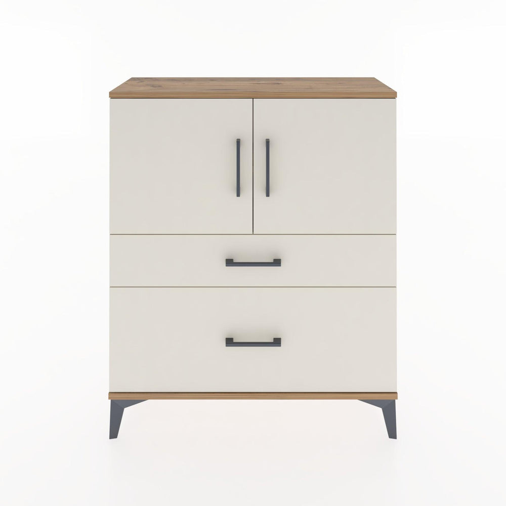 Woodntry Modüler Şifonyer Çam 88x30x94 cm Kapaklı ve Çekmeceli KC11-3