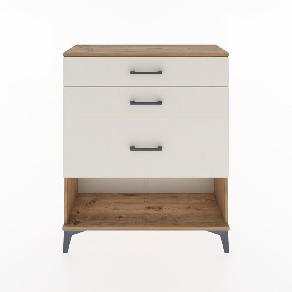 Woodntry Modüler Şifonyer Çam 88x30x94 cm Çekmeceli ve Raflı CR15-3