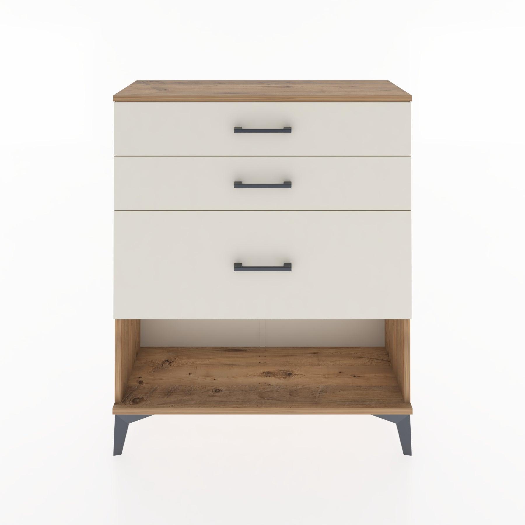 Woodntry Modular Dresser Pine 88x30x94 cm with Drawers and Shelves CR15-3