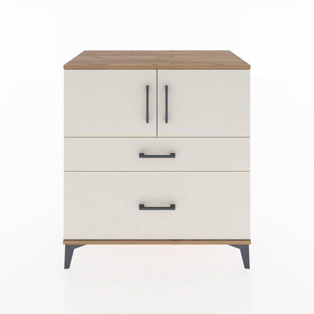 Woodntry Modüler Şifonyer Çam 88x44x84 cm Kapaklı ve Çekmeceli KC109-3