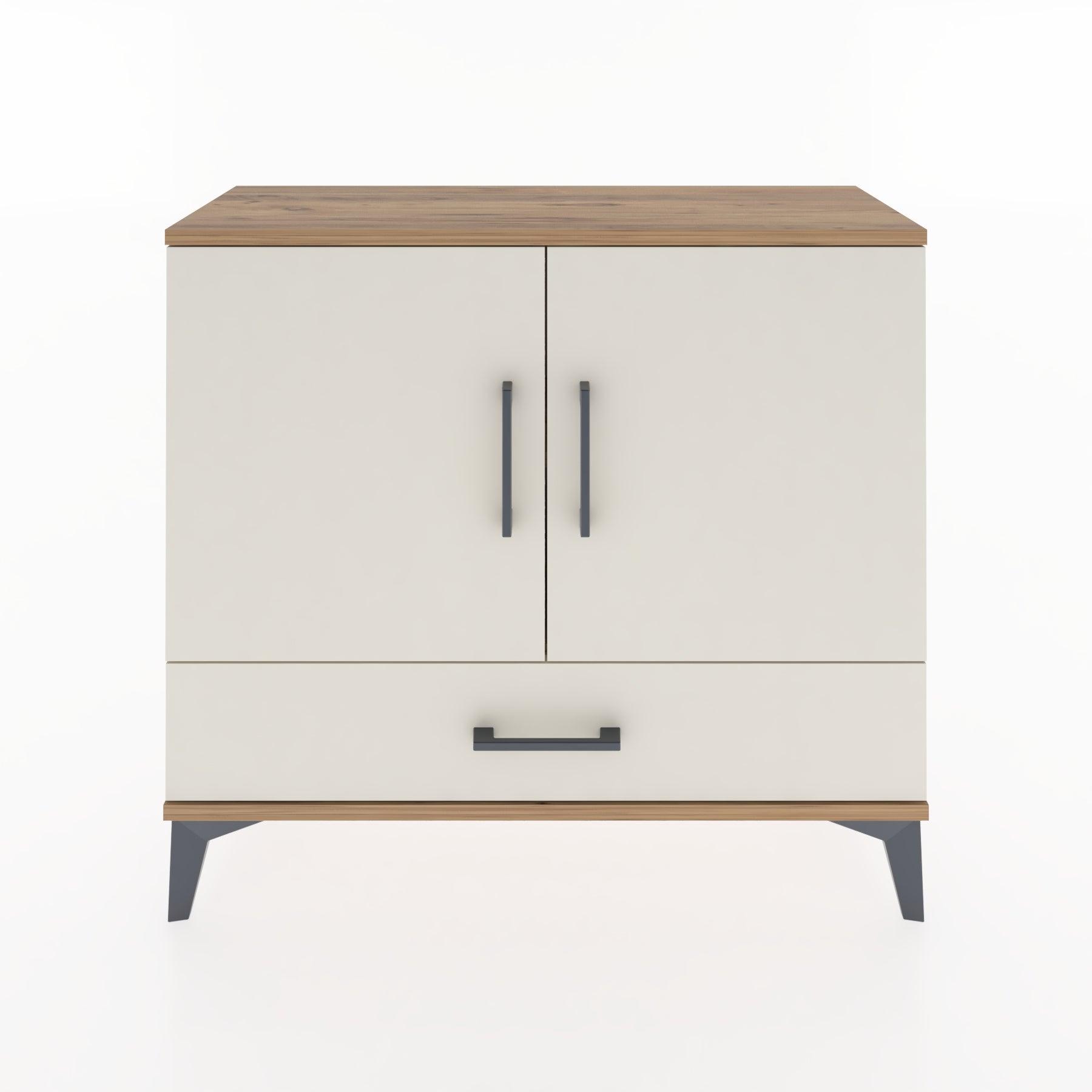 Woodntry Modüler Şifonyer Kapak ve Çekmeceli V1 88x30x68 cm Çam - Woodntry