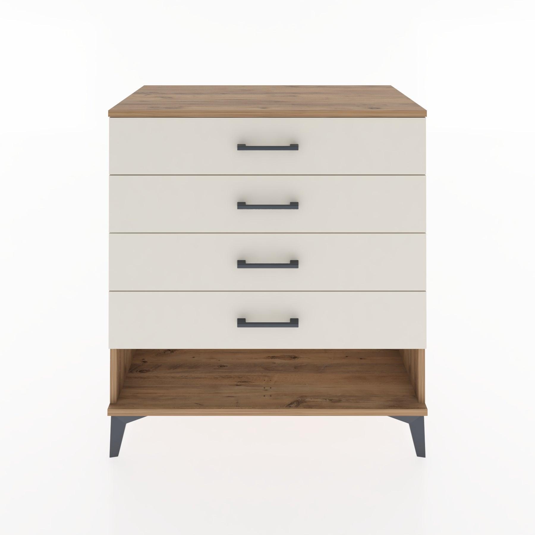 Woodntry Modular Dresser Pine 88x44x84 cm with Drawers and Shelves CR10-3