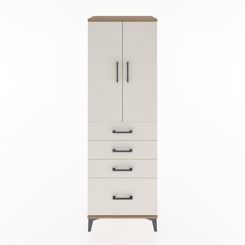 Woodntry Modüler Dolap Çam 60x44x170 cm Kapaklı ve Çekmeceli KC13-3