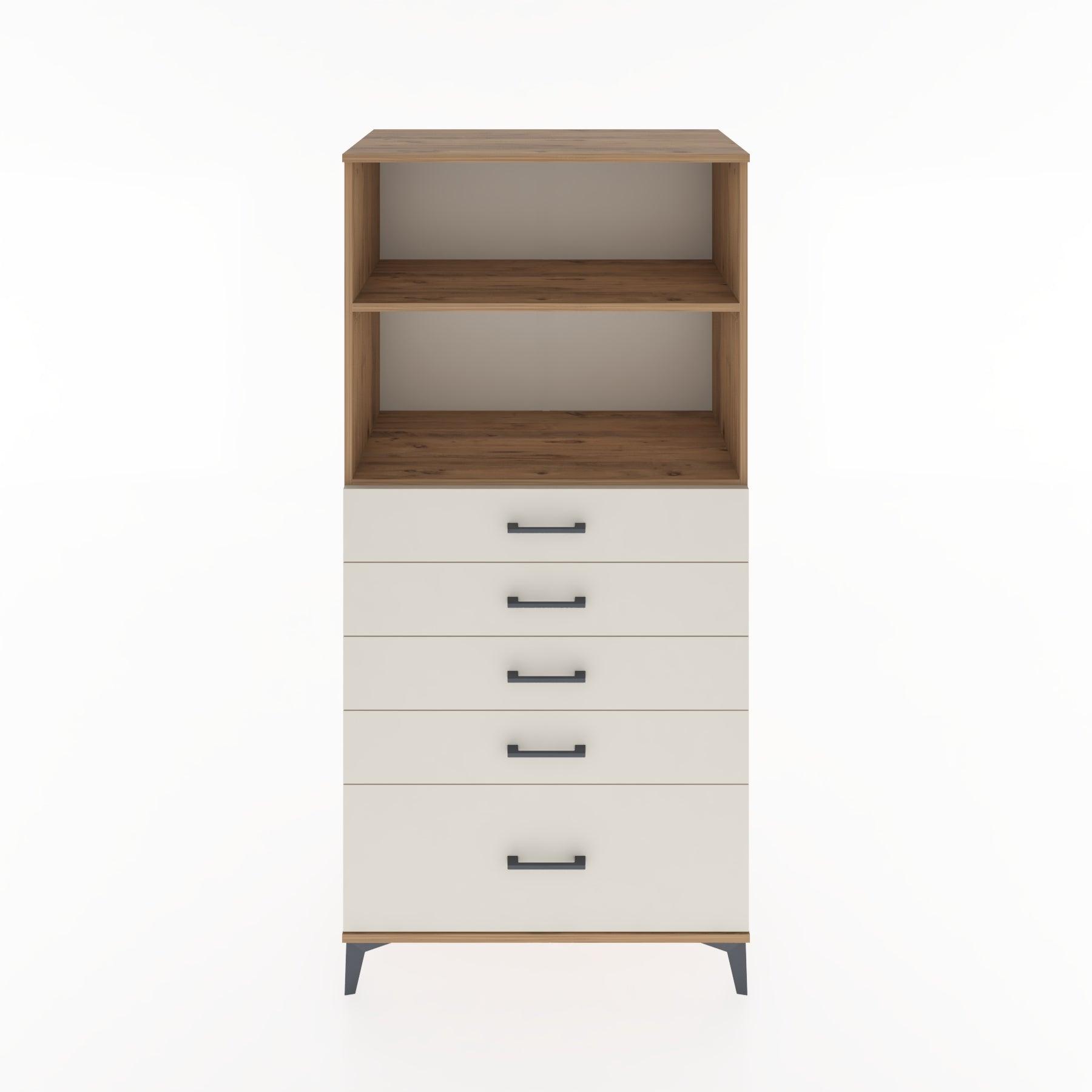 Woodntry Modular Cabinet Pine 88x44x170 cm with Drawers and Shelves CR40-3