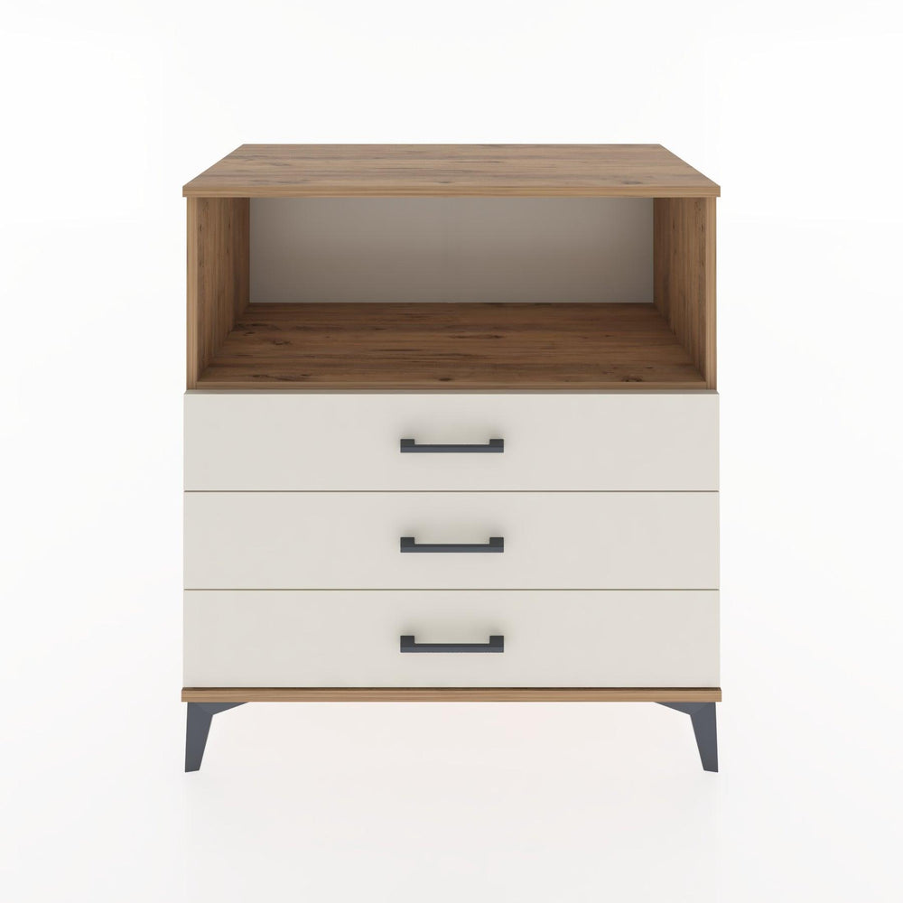 Woodntry Modüler Şifonyer Çam 88x44x84 cm Çekmeceli ve Raflı CR18-3