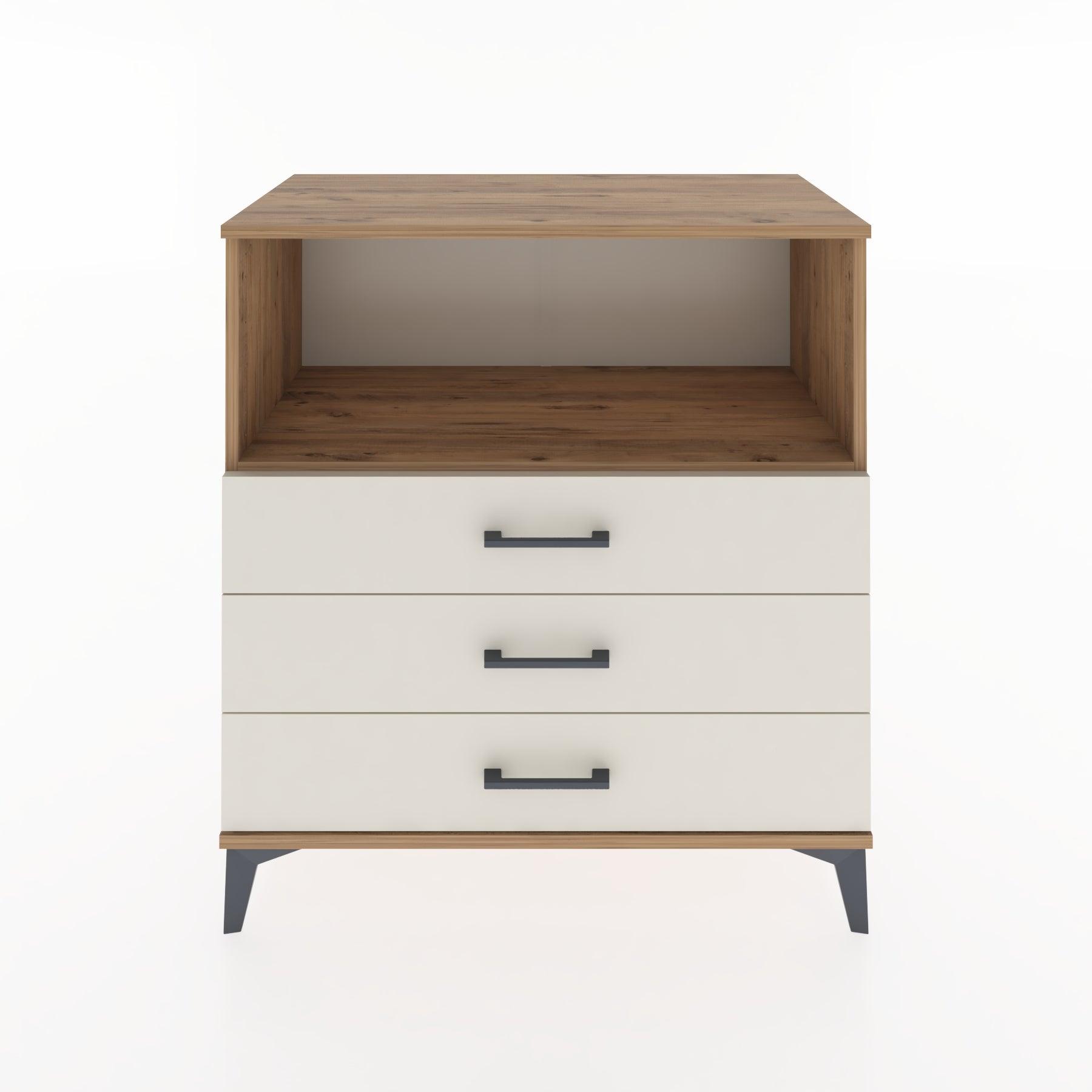 Woodntry Modular Dresser Pine 88x44x84 cm with Drawers and Shelves CR18-3