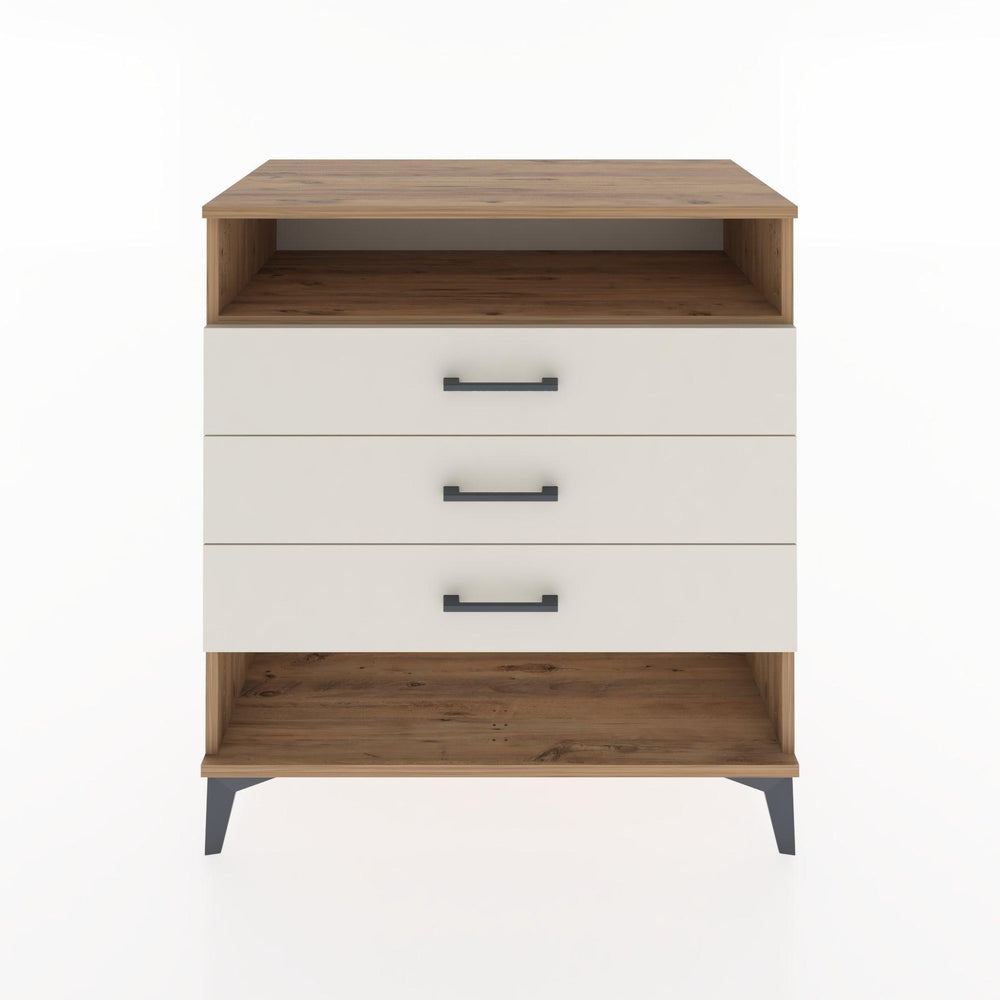 Woodntry Modüler Şifonyer Çam 88x44x84 cm Çekmeceli ve Raflı CR20-3