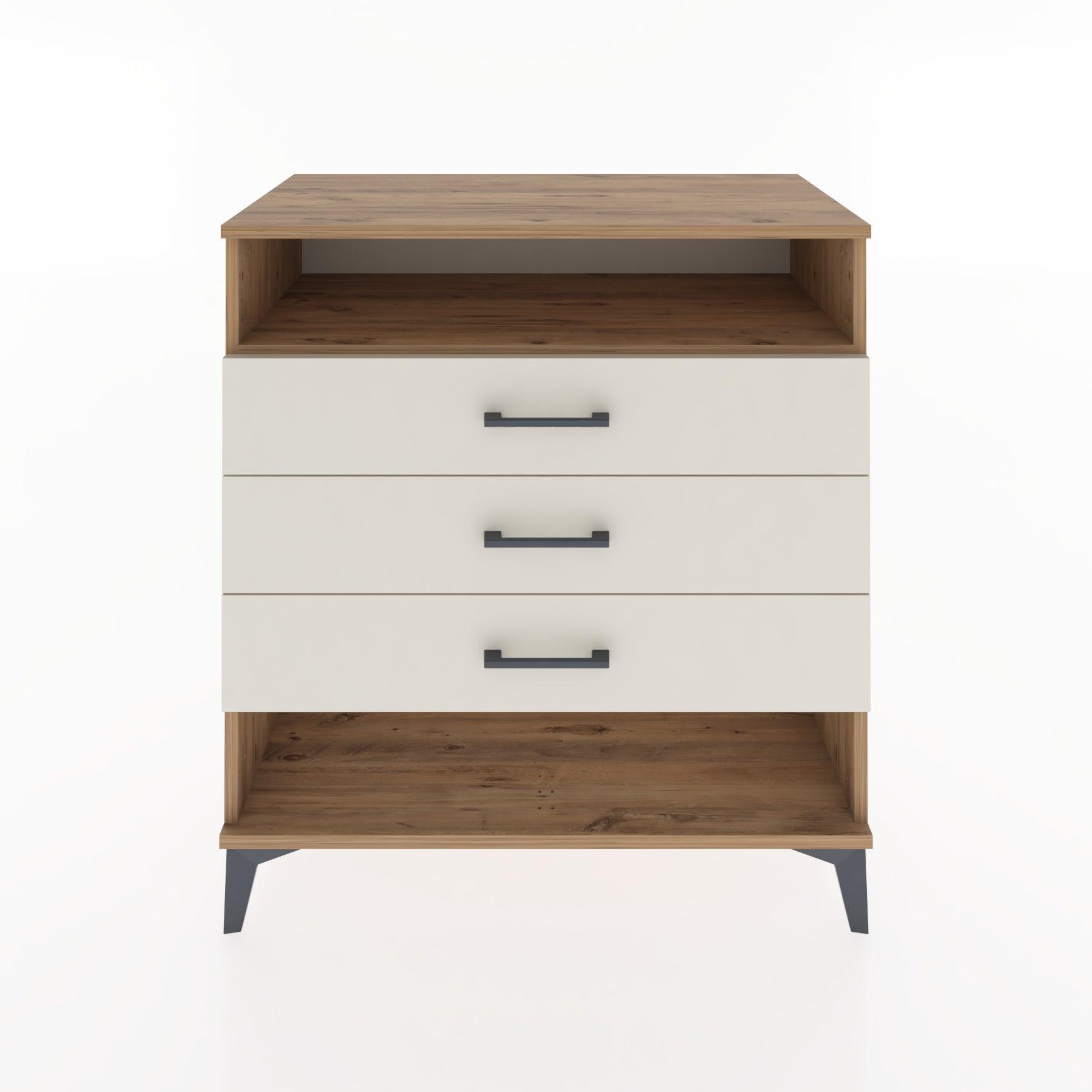 Woodntry Modular Dresser Pine 88x44x84 cm with Drawers and Shelves CR20-3
