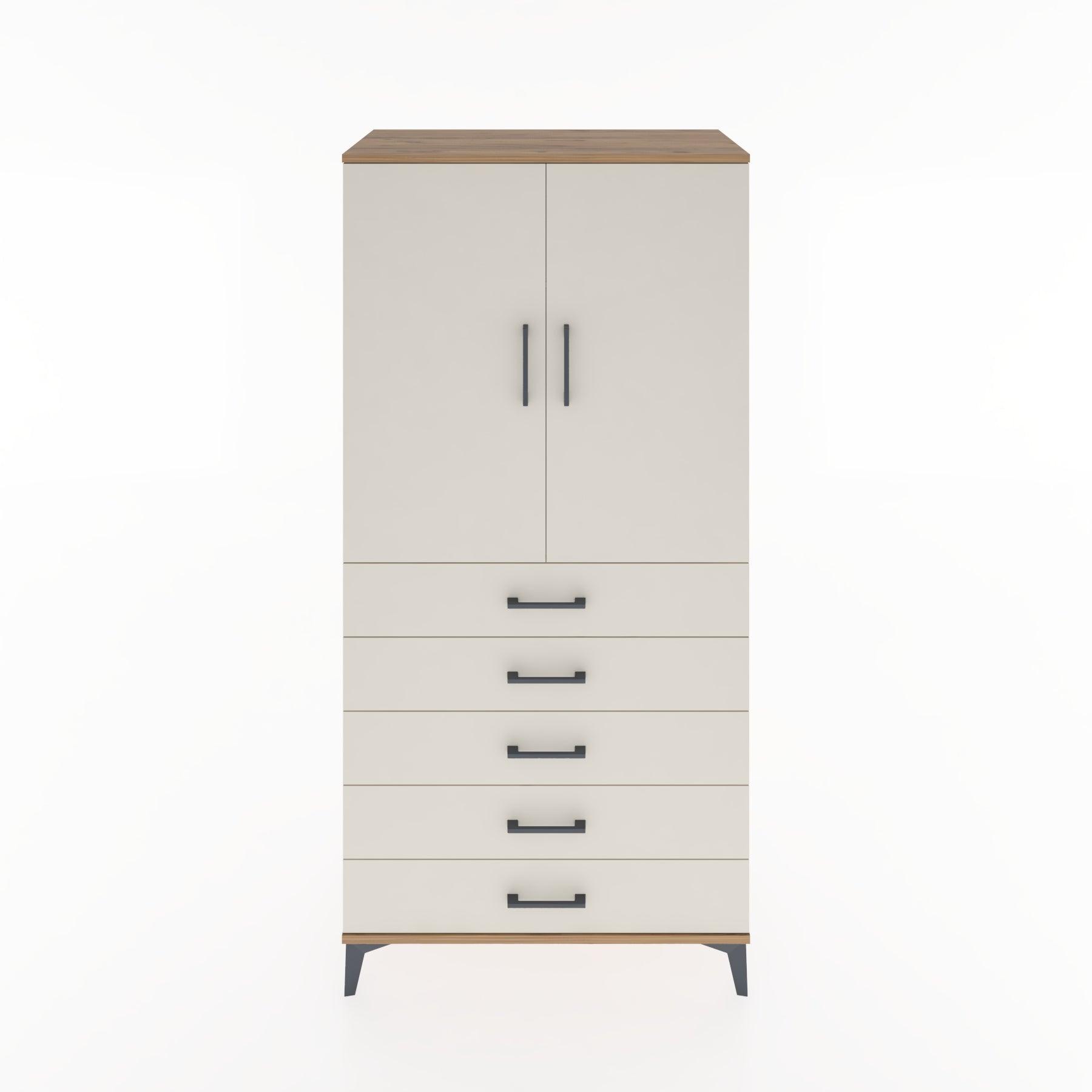 Woodntry Modular Cabinet Pine 88x44x170 cm with Doors and Drawers KC26-3