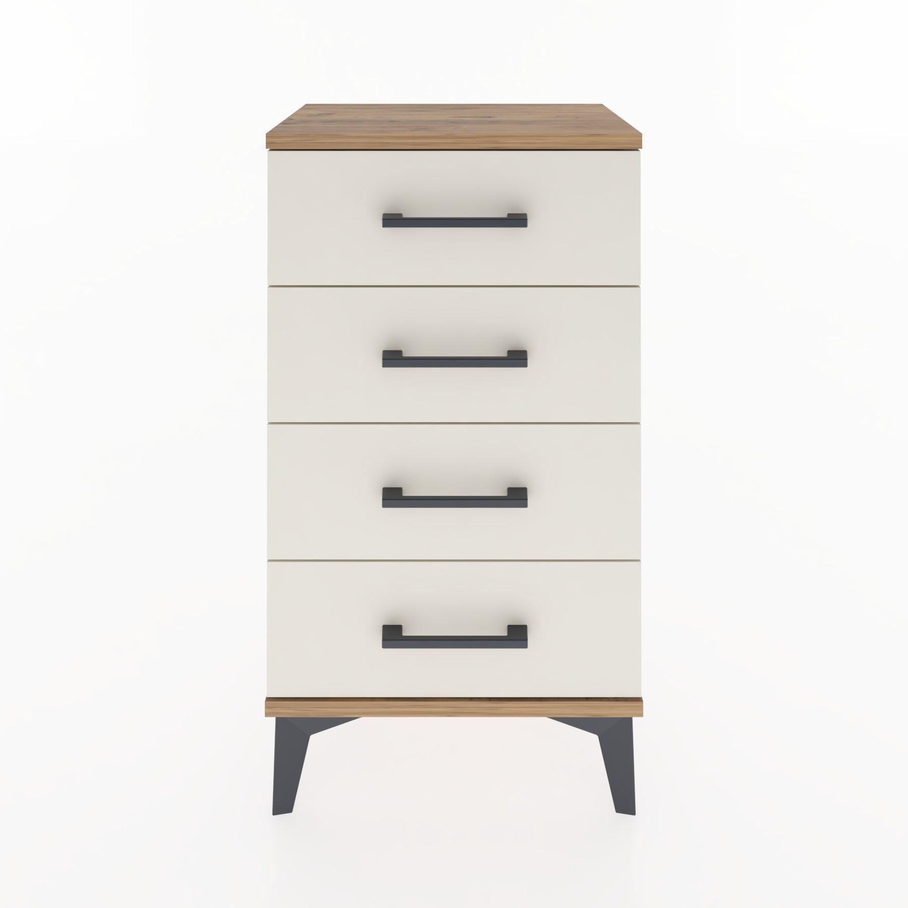 Woodntry Modüler Komodin 4 Çekmeceli 44x30x68 cm Çam - Woodntry
