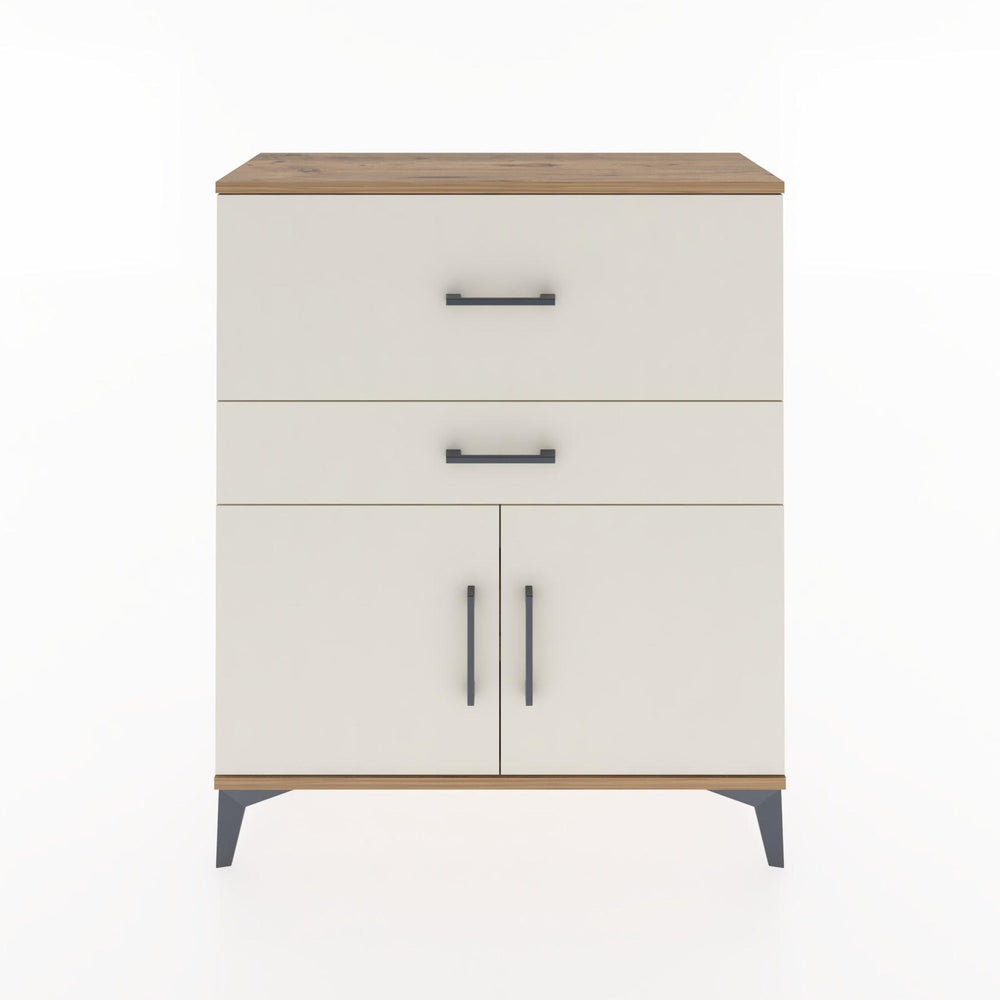 Woodntry Modüler Şifonyer Çam 88x30x94 cm Kapaklı ve Çekmeceli KC12-3