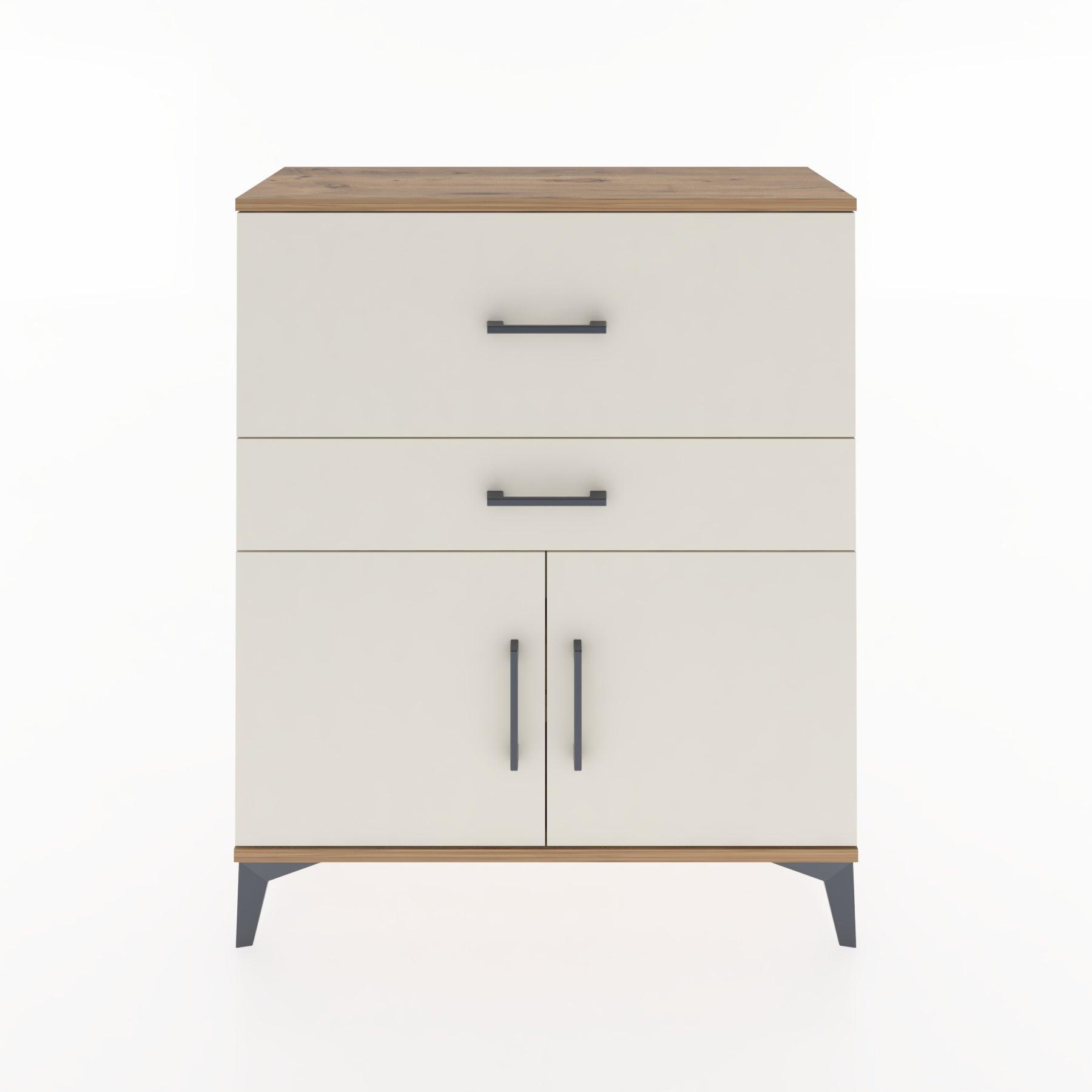 Woodntry Modüler Şifonyer Çam 88x30x94 cm Kapaklı ve Çekmeceli KC12-3