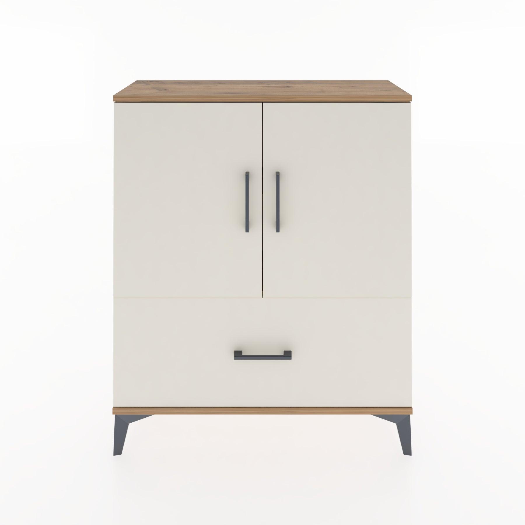 Woodntry Modüler Şifonyer Çam 88x30x94 cm Kapaklı ve Çekmeceli KC10-3