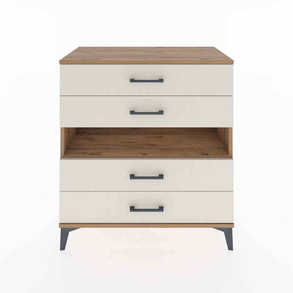 Woodntry Modular Dresser Pine 88x44x84 cm with Drawers and Shelves CR21-3