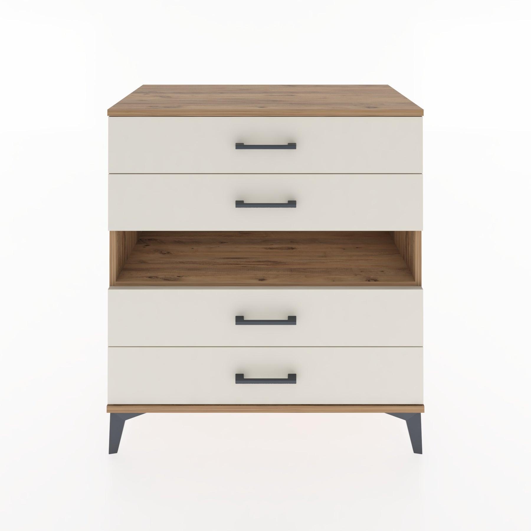 Woodntry Modular Dresser Pine 88x44x84 cm with Drawers and Shelves CR21-3