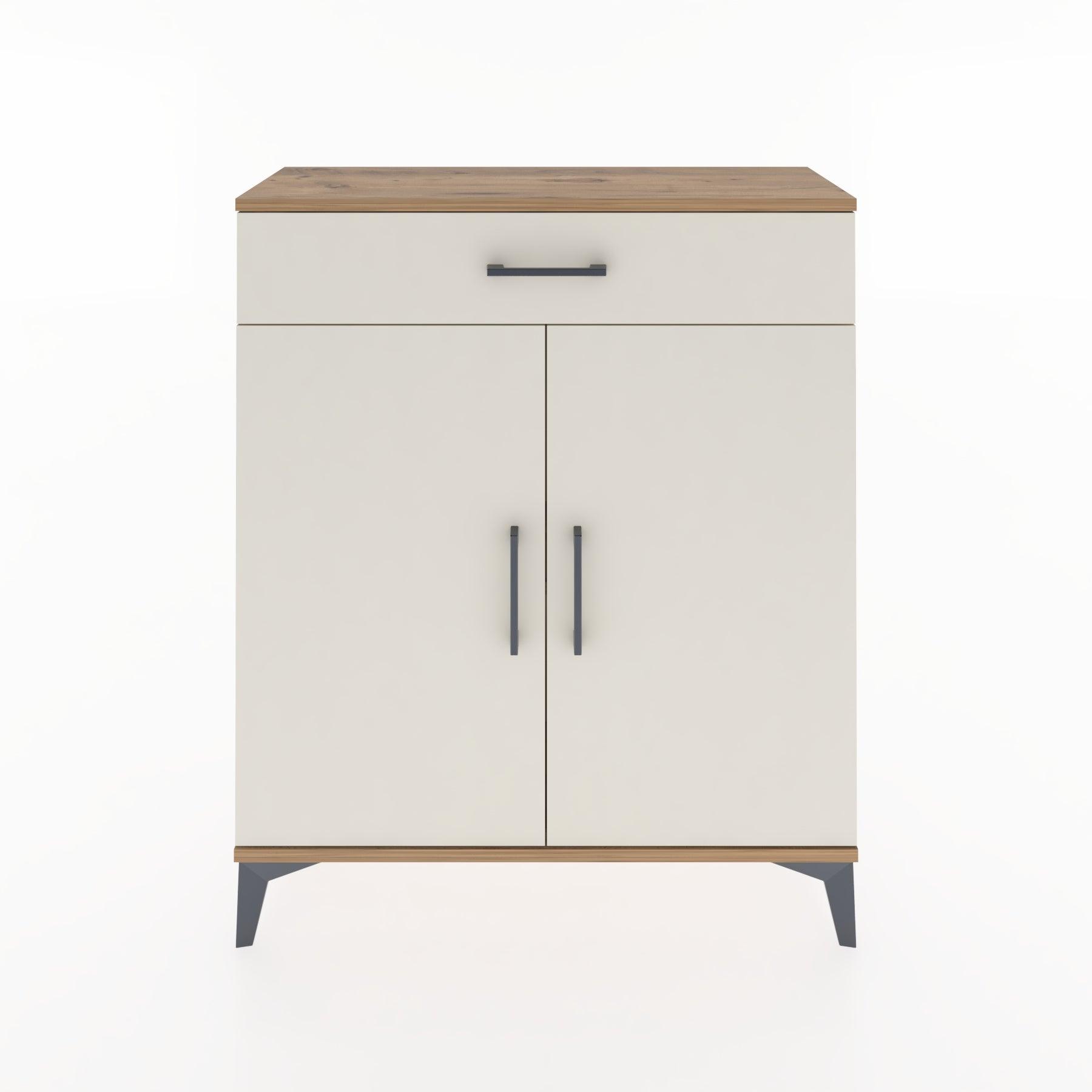 Woodntry Modüler Şifonyer Çam 88x30x94 cm Kapaklı ve Çekmeceli KC1-3