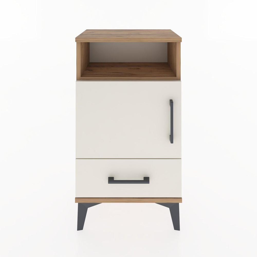 Woodntry Modüler Komodin Raf Kapak Çekmeceli 44x30x68 cm Çam - Woodntry