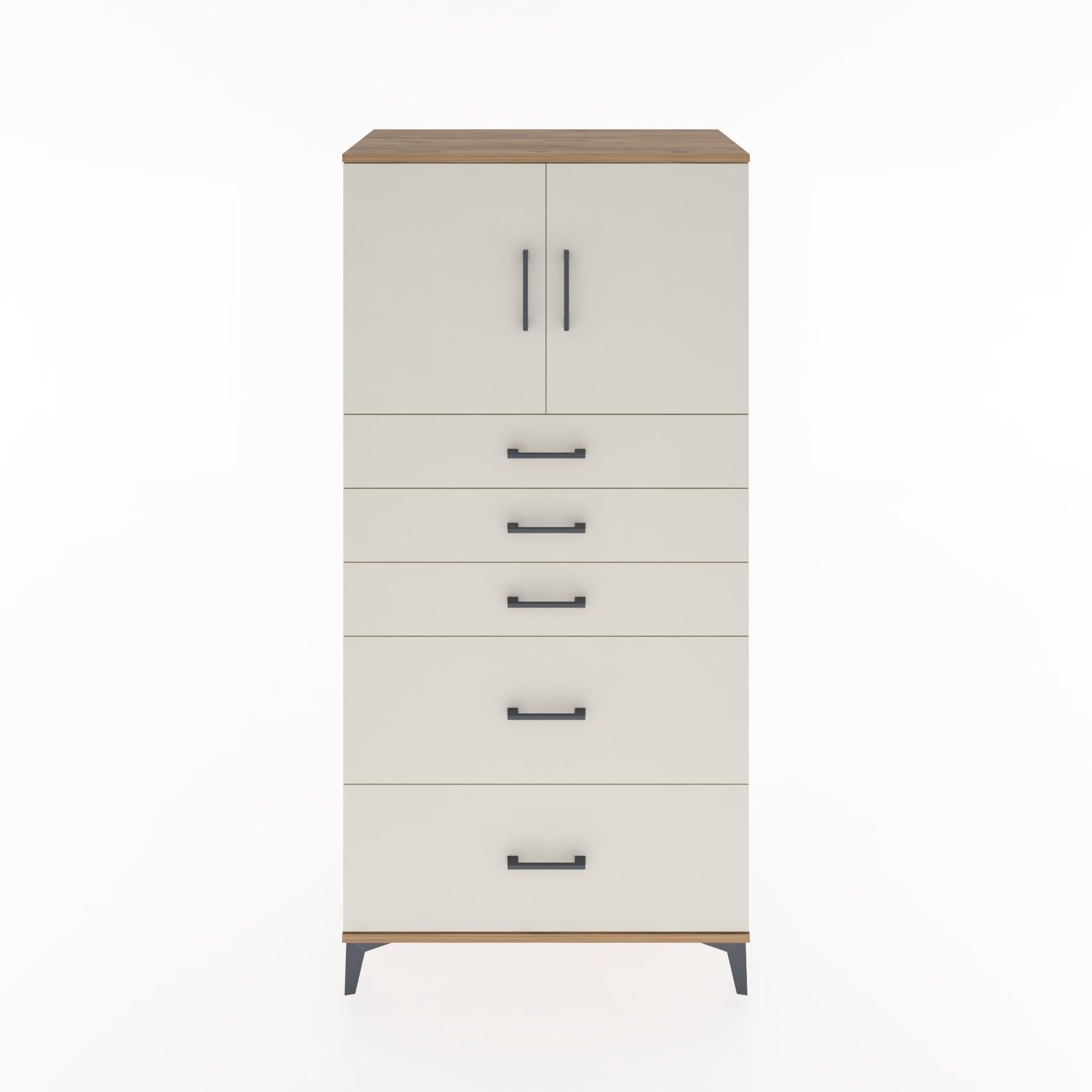 Woodntry Modular Cabinet Pine 88x44x170 cm with Doors and Drawers KC18-3