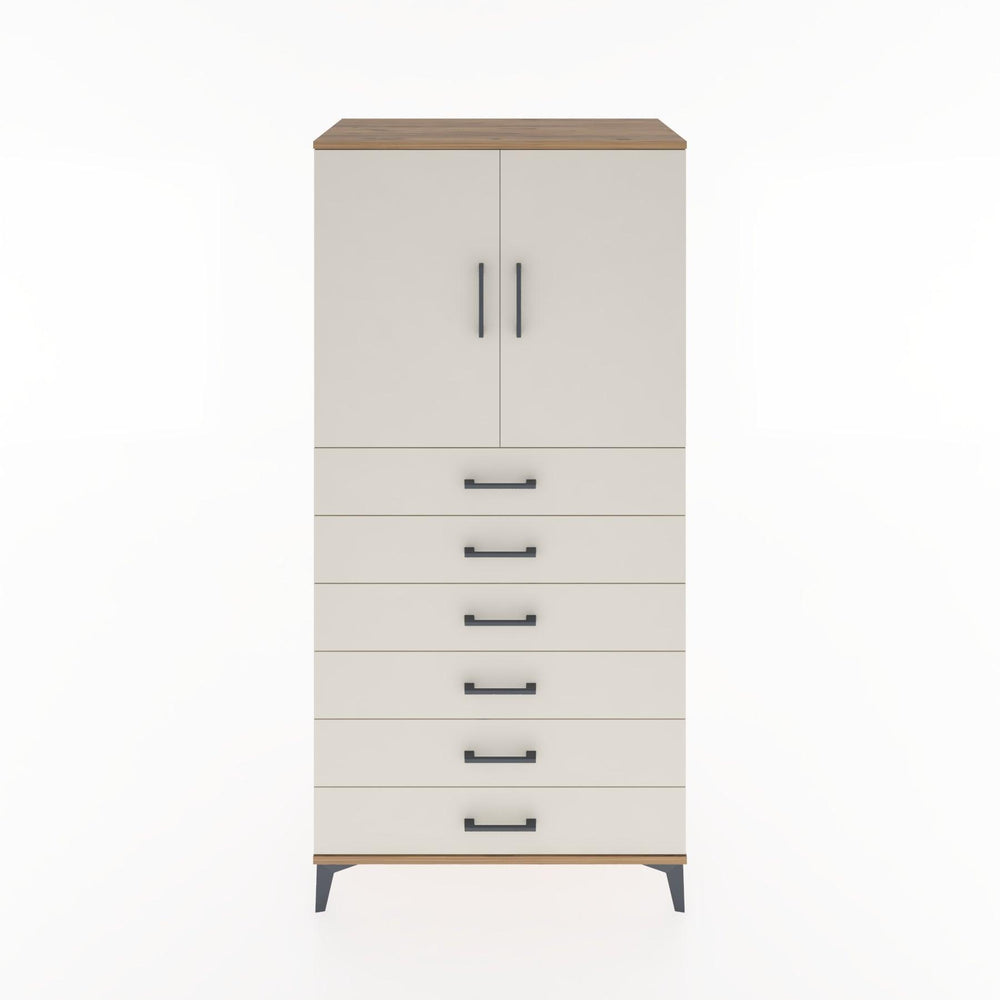 Woodntry Modüler Dolap Çam 88x44x170 cm Kapaklı ve Çekmeceli KC3-3