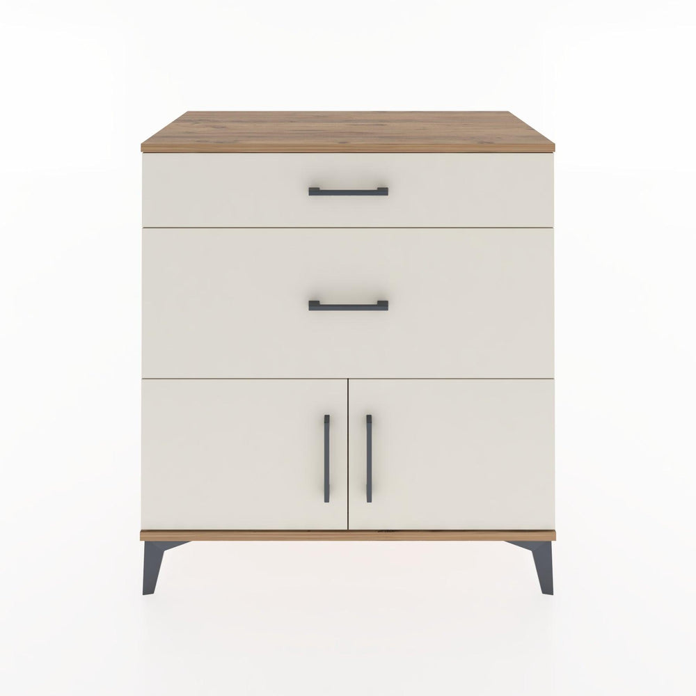 Woodntry Modüler Şifonyer Çam 88x44x84 cm Kapaklı ve Çekmeceli KC116-3