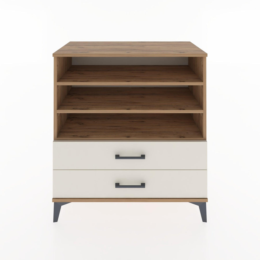 Woodntry Modüler Şifonyer Çam 88x44x84 cm Çekmeceli ve Raflı CR15-3