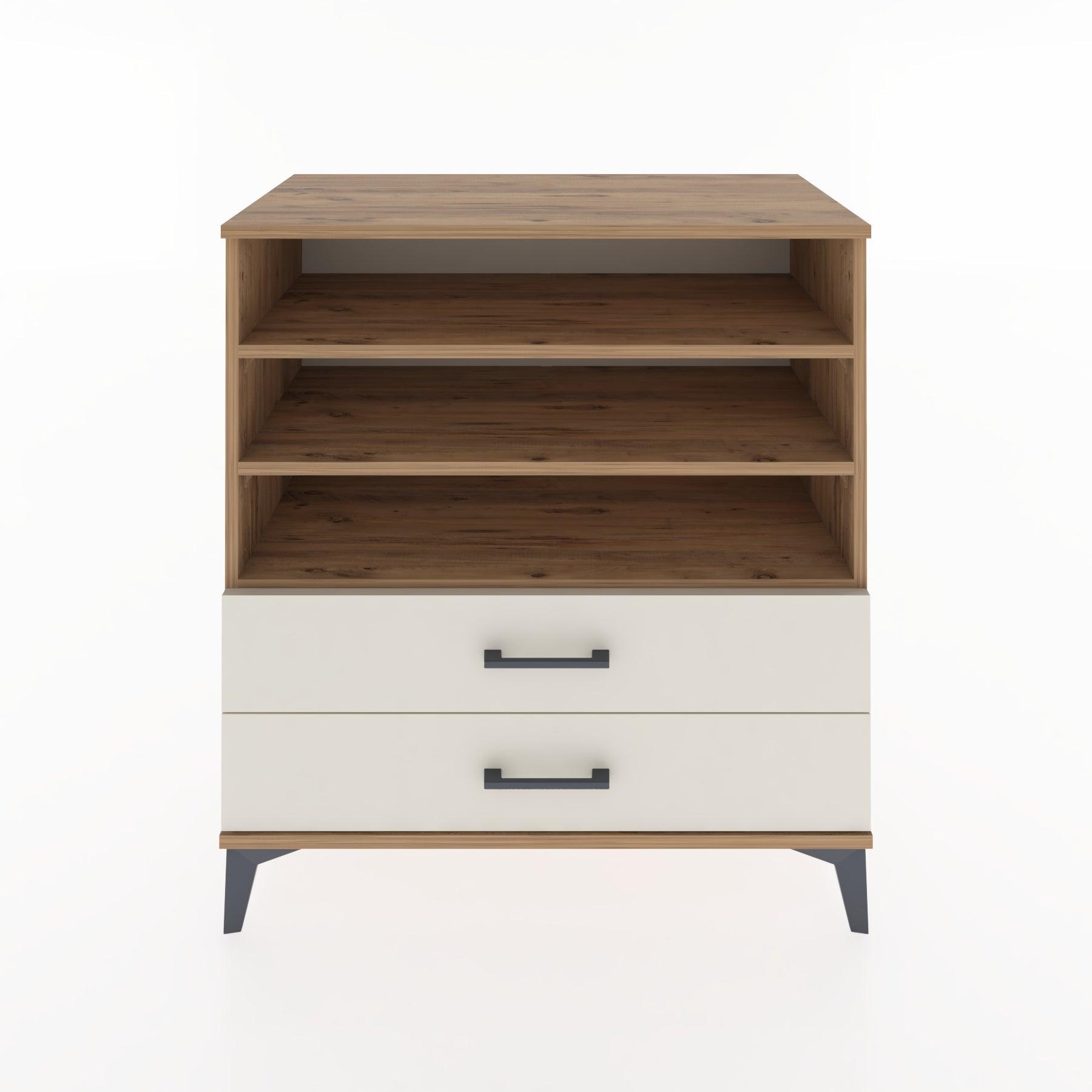 Woodntry Modular Dresser Pine 88x44x84 cm with Drawers and Shelves CR15-3