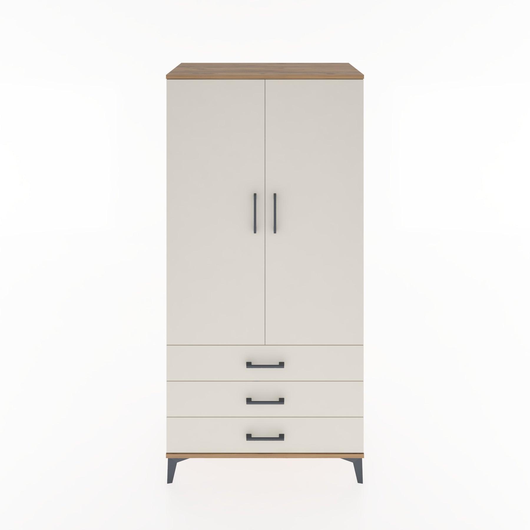 Woodntry Modular Cabinet Pine 88x44x170 cm with Doors and Drawers KC28-3