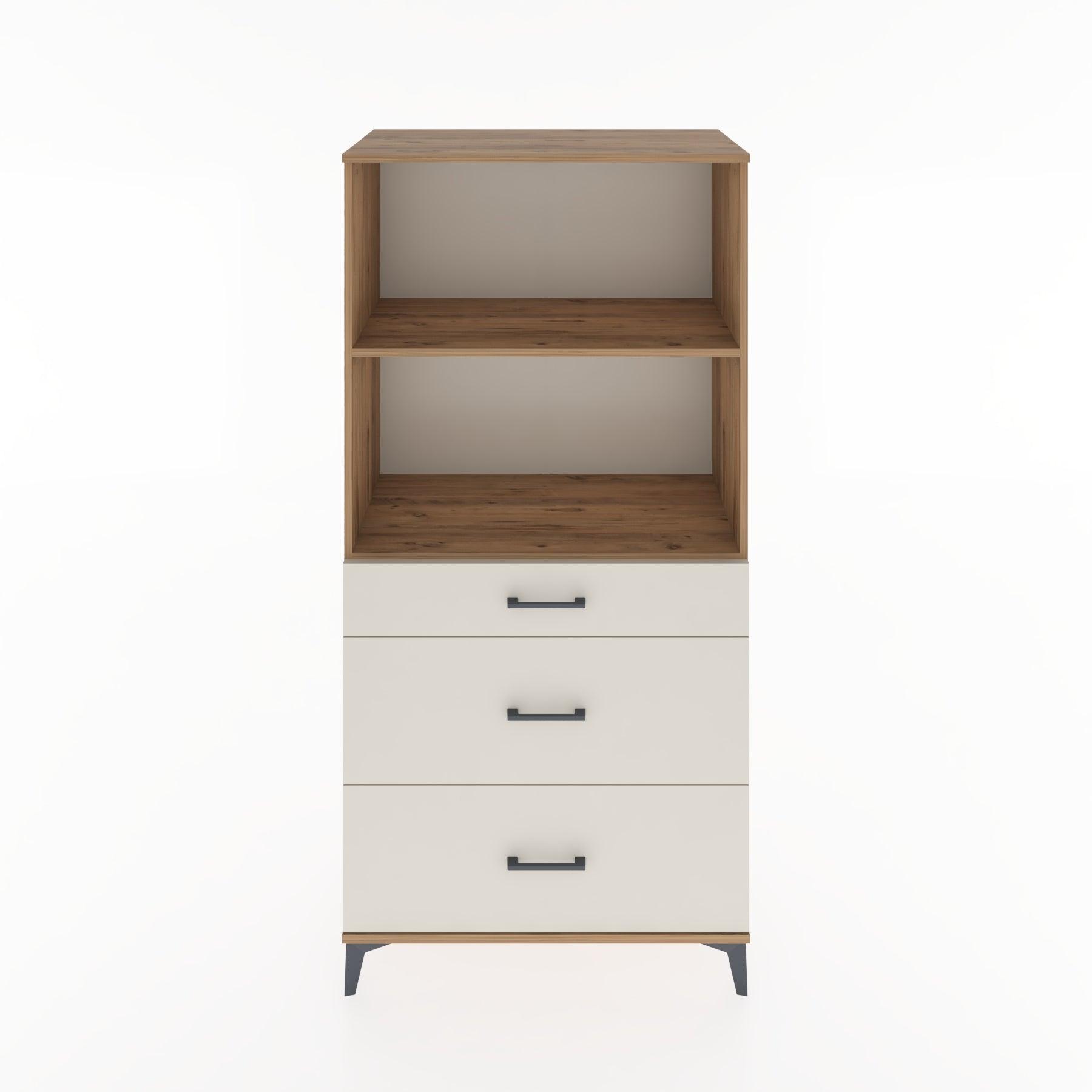 Woodntry Modular Cabinet Pine 88x44x170 cm with Drawers and Shelves CR48-3