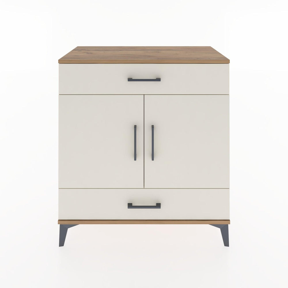 Woodntry Modüler Şifonyer Çam 88x44x84 cm Kapaklı ve Çekmeceli KC60-3