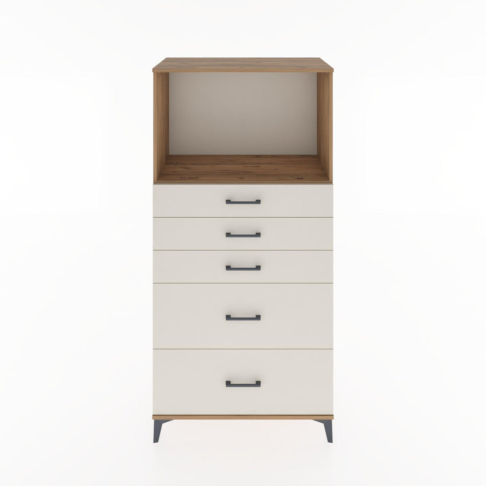 Woodntry Modüler Dolap Çam 88x44x170 cm Çekmeceli ve Raflı CR46-3