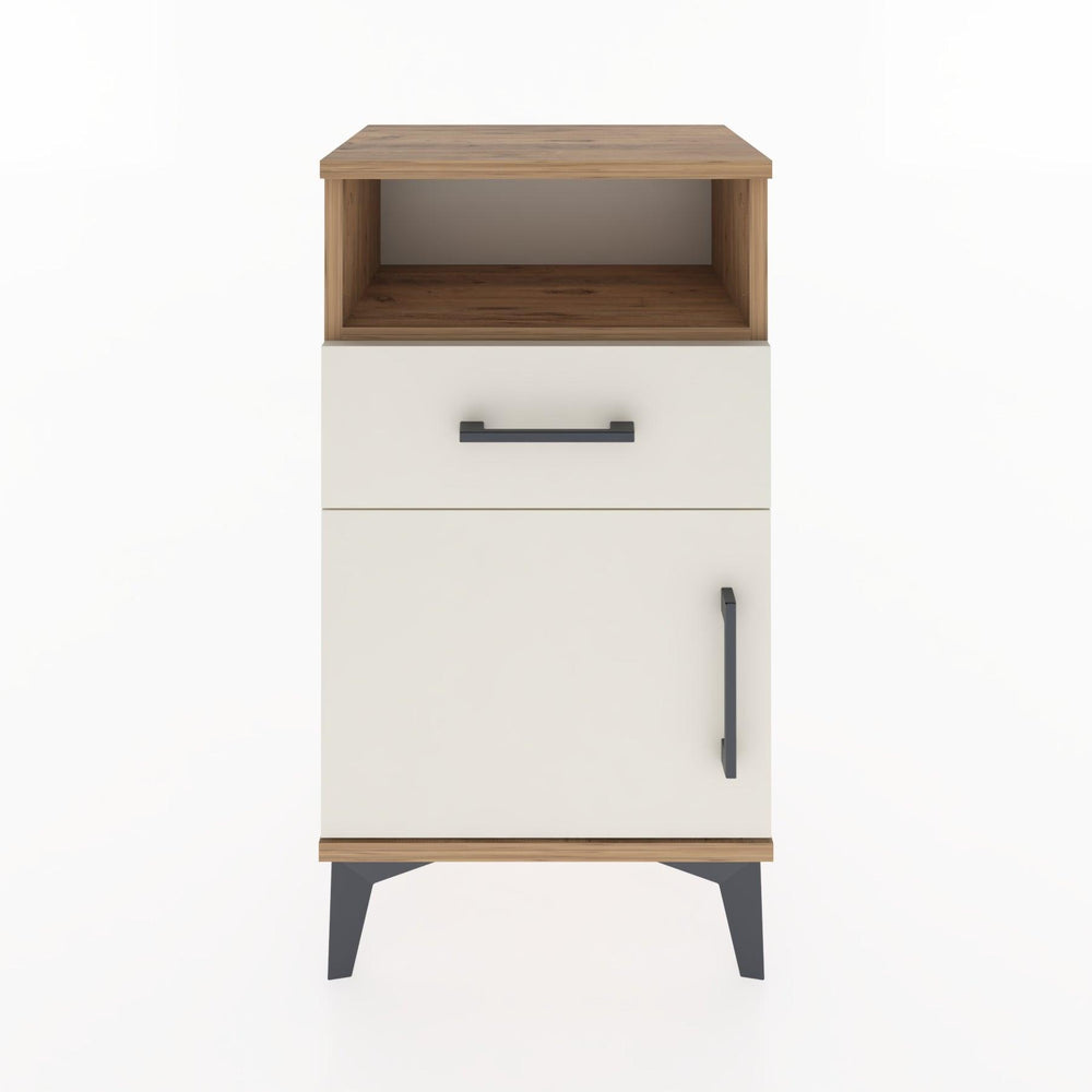 Woodntry Modüler Komodin Raf Çekmece Kapaklı 44x30x68 cm Çam - Woodntry