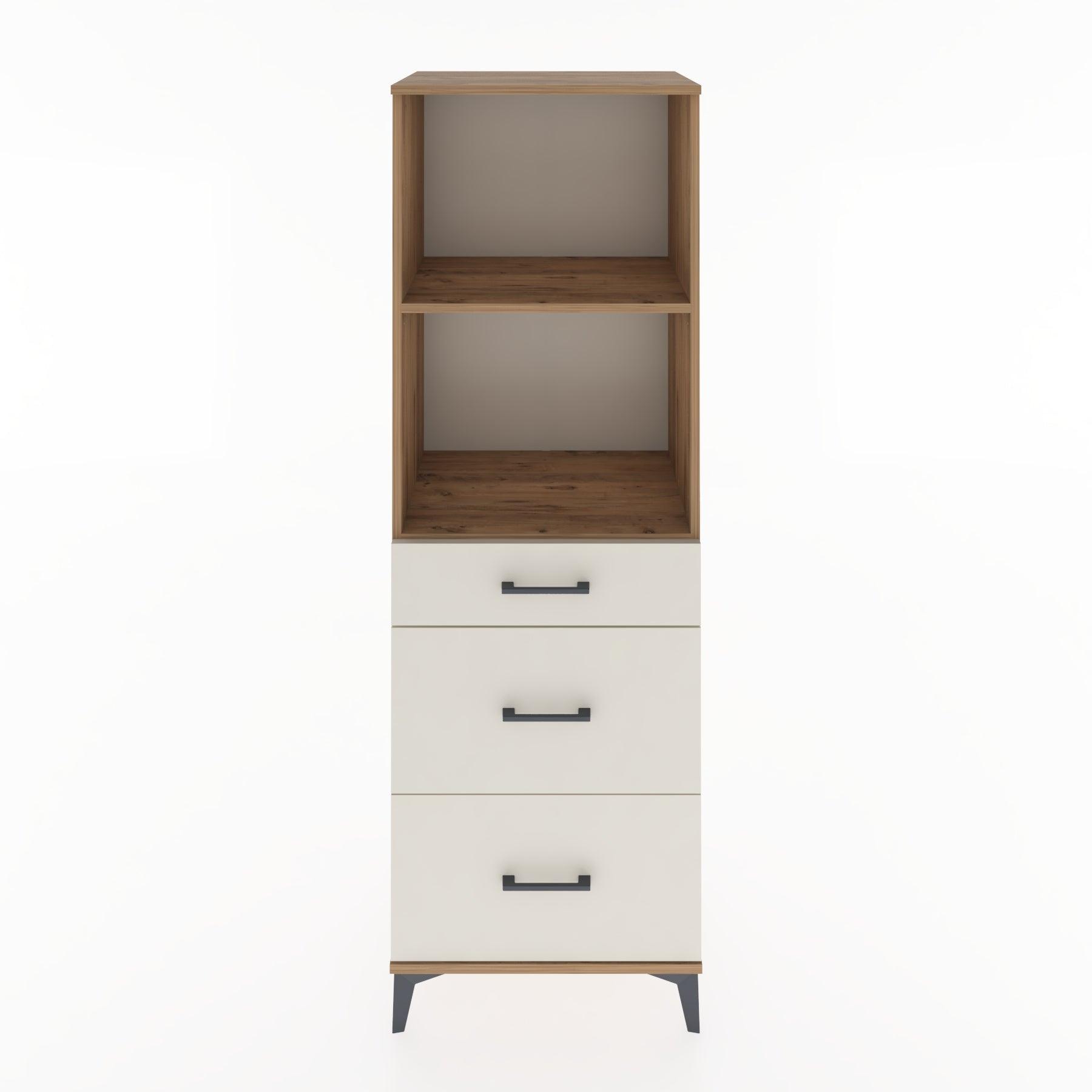 Woodntry Modüler Dolap Çam 60x44x170 cm Çekmeceli ve Raflı CR47-3