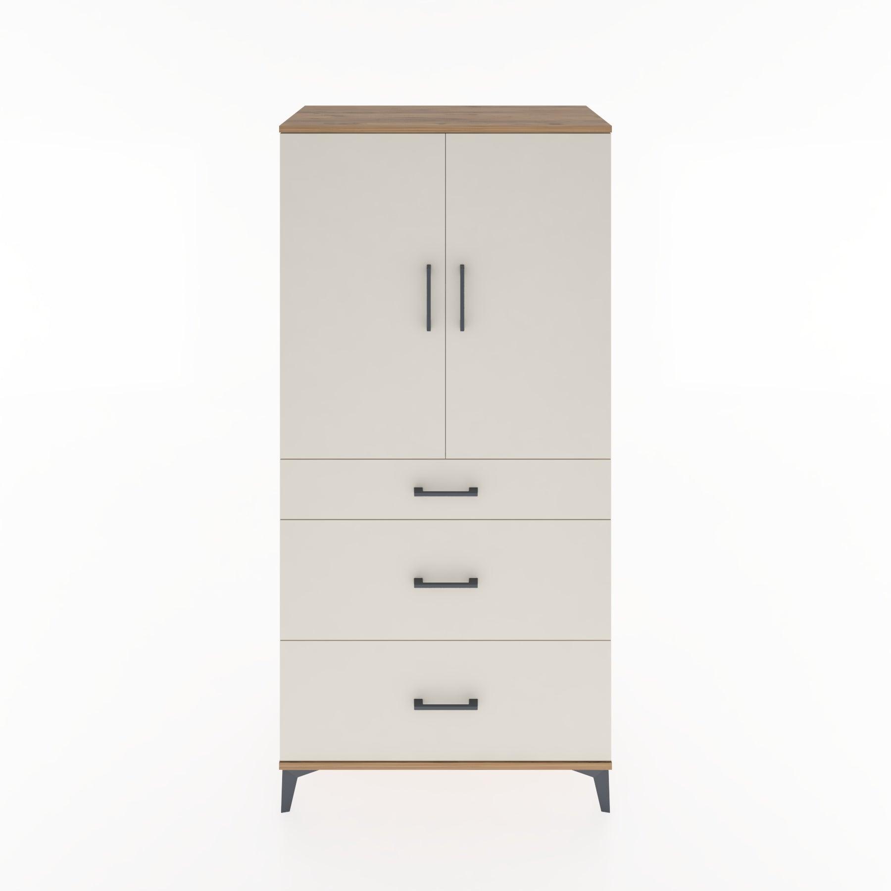 Woodntry Modular Cabinet Pine 88x44x170 cm with Doors and Drawers KC20-3