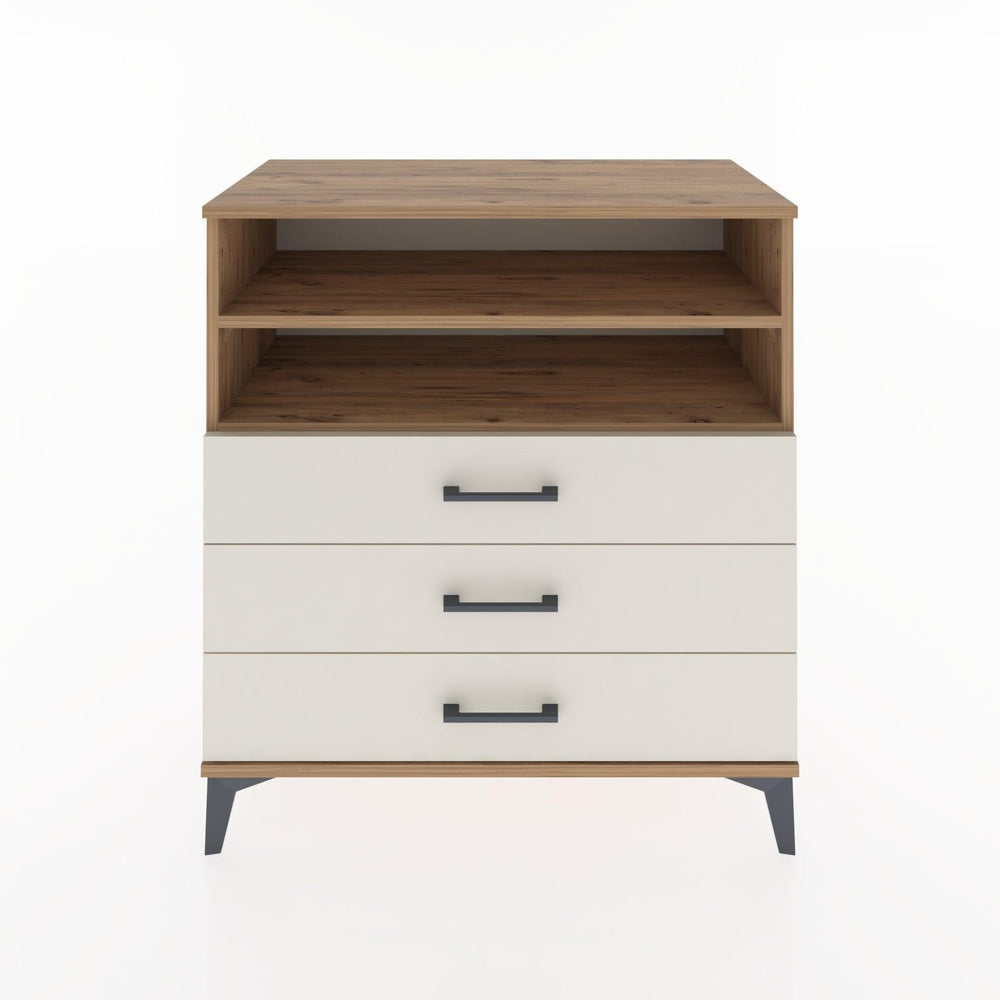 Woodntry Modüler Şifonyer Çam 88x44x84 cm Çekmeceli ve Raflı CR17-3