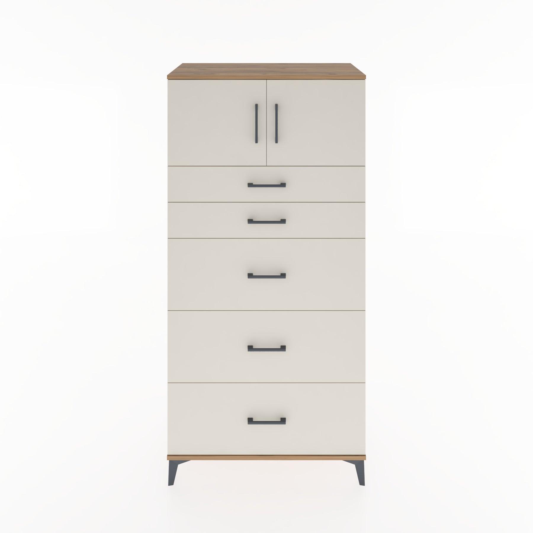 Woodntry Modular Cabinet Pine 88x44x170 cm with Doors and Drawers KC22-3